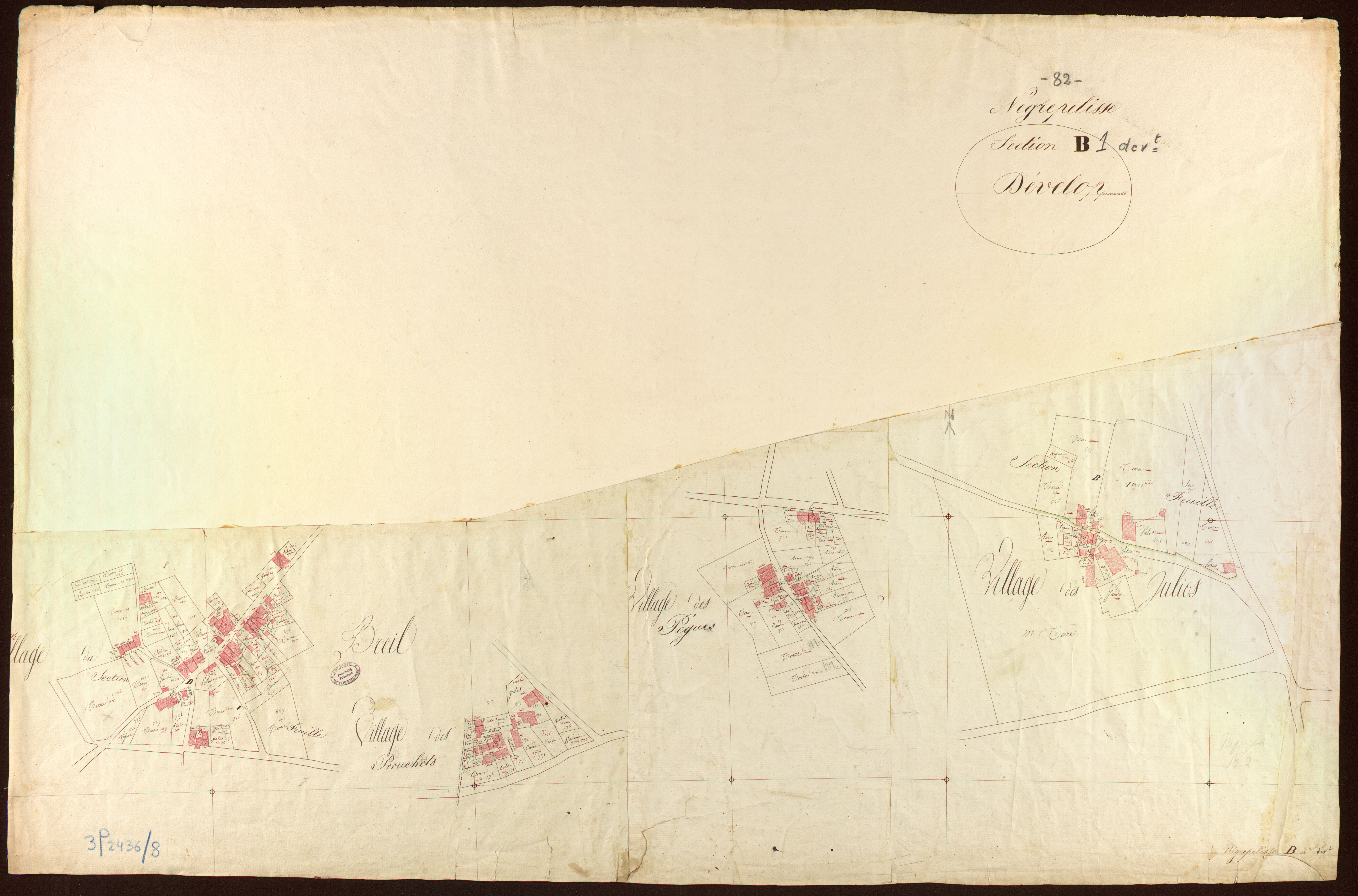 Nègrepelisse - Section B - El Camp de Duras, 1ère feuille : développement