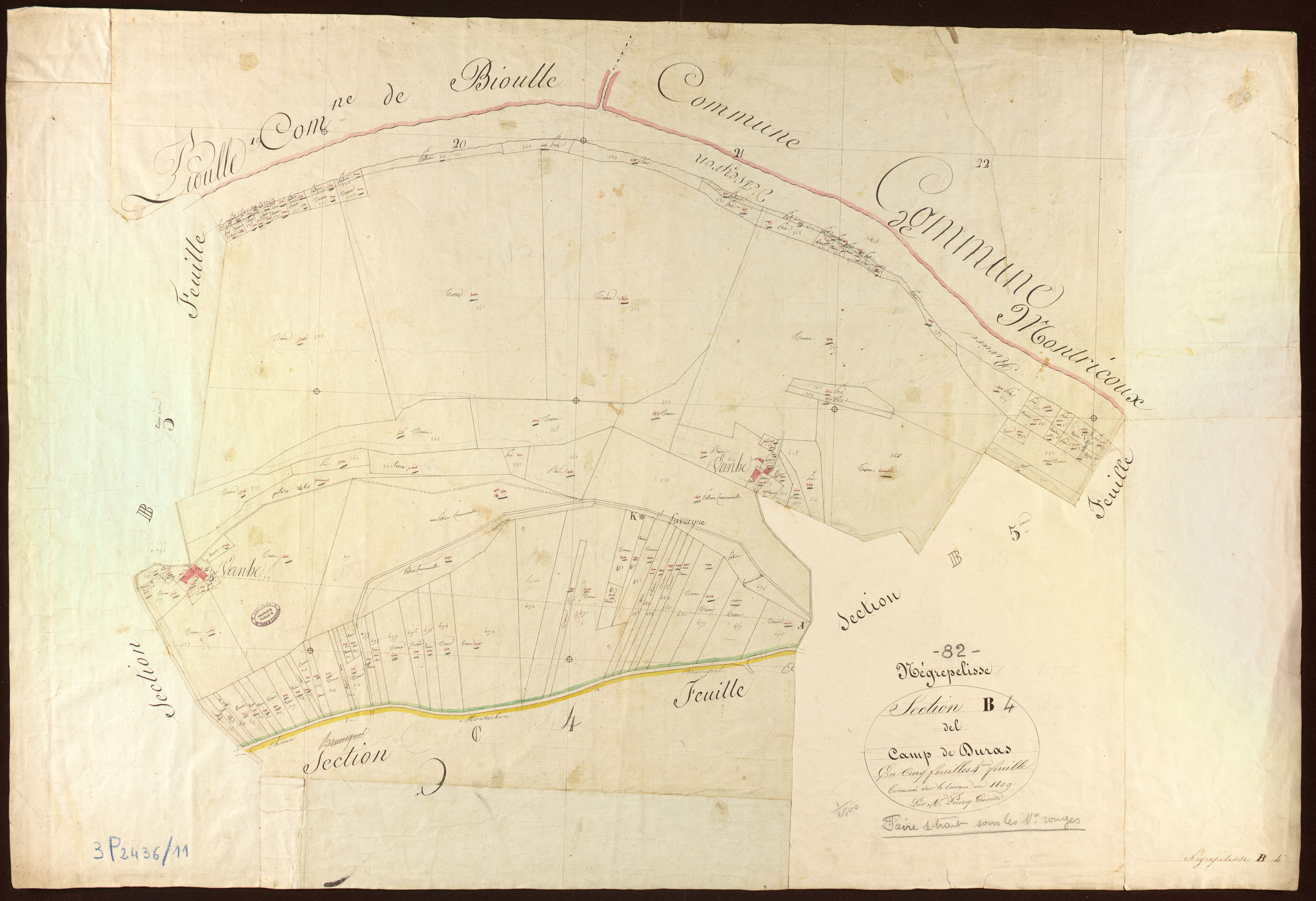 Nègrepelisse - Section B - El Camp de Duras, 4e feuille