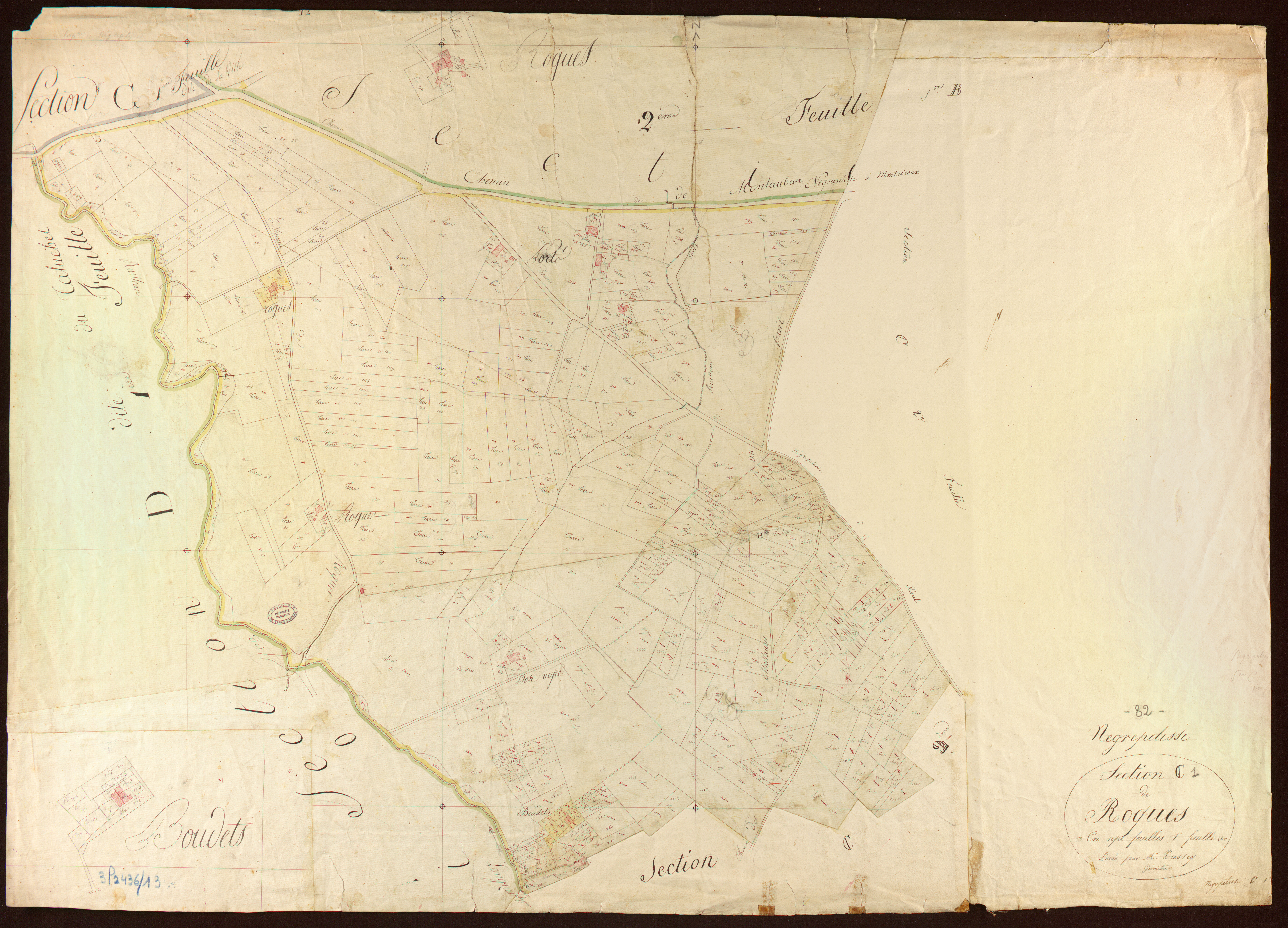 Nègrepelisse - Section C - Roques, 1ère feuille