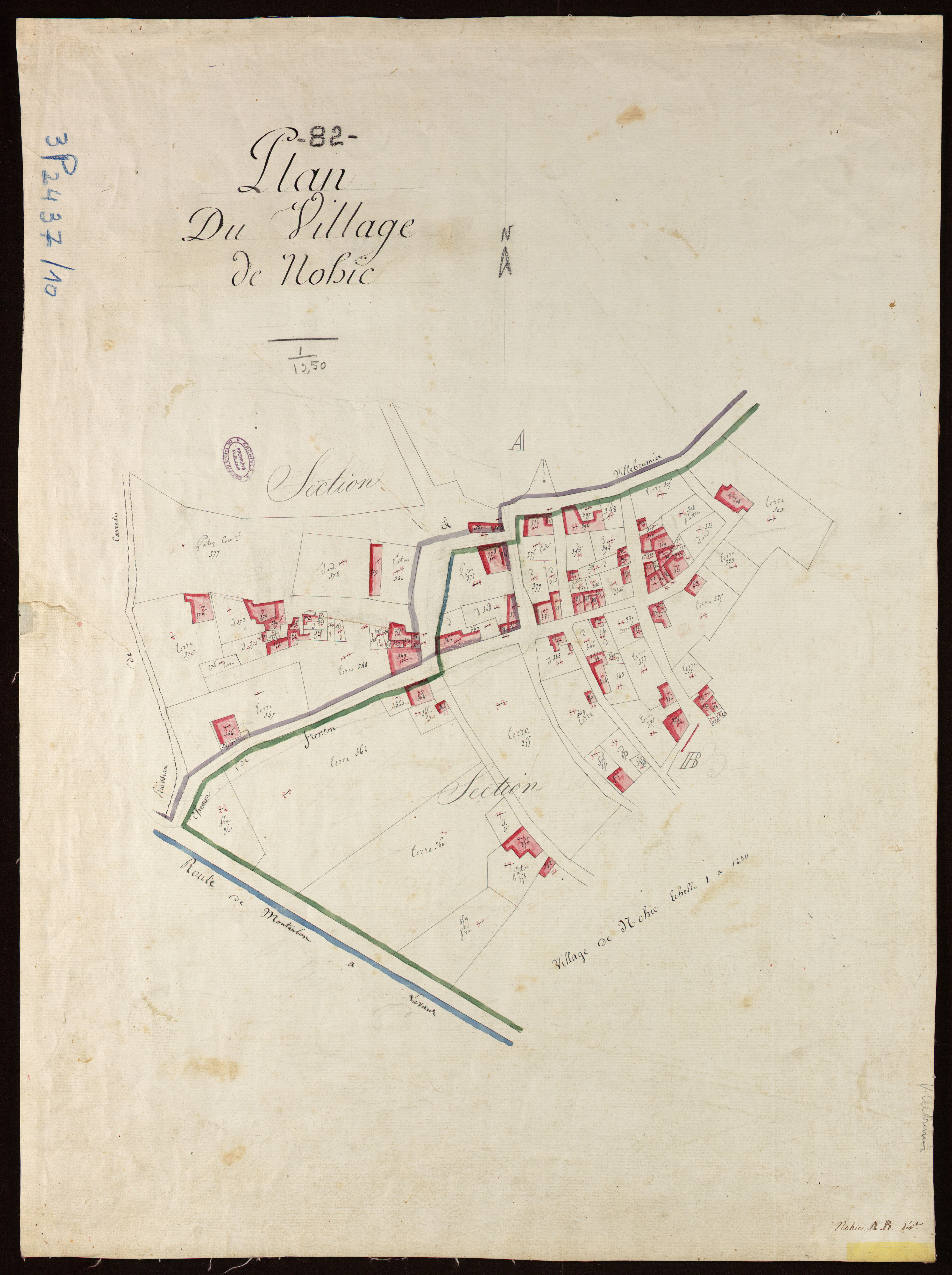 Nohic - Sections A, B : développement du village