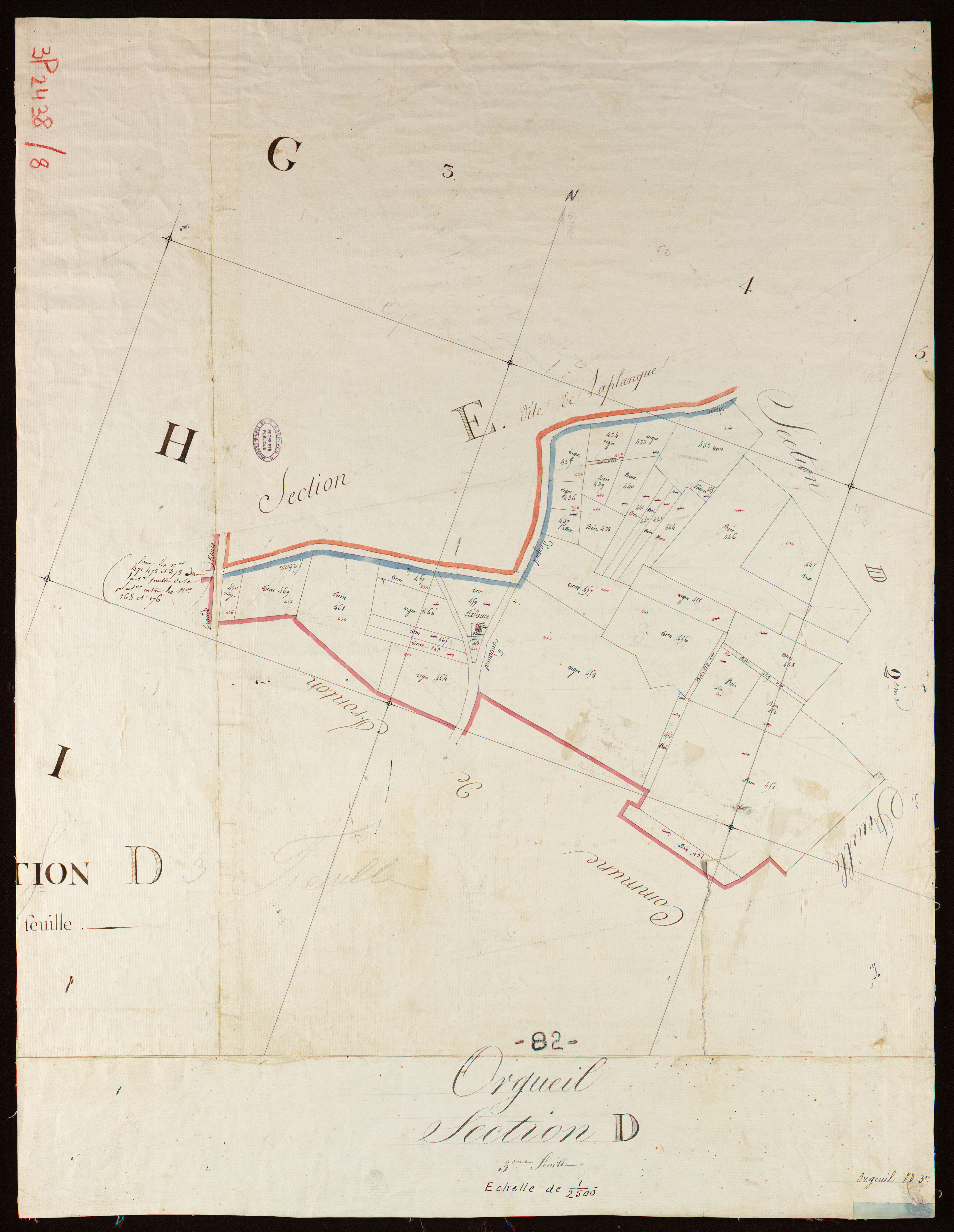 Orgueil - Section D - Pautal, 3e feuille