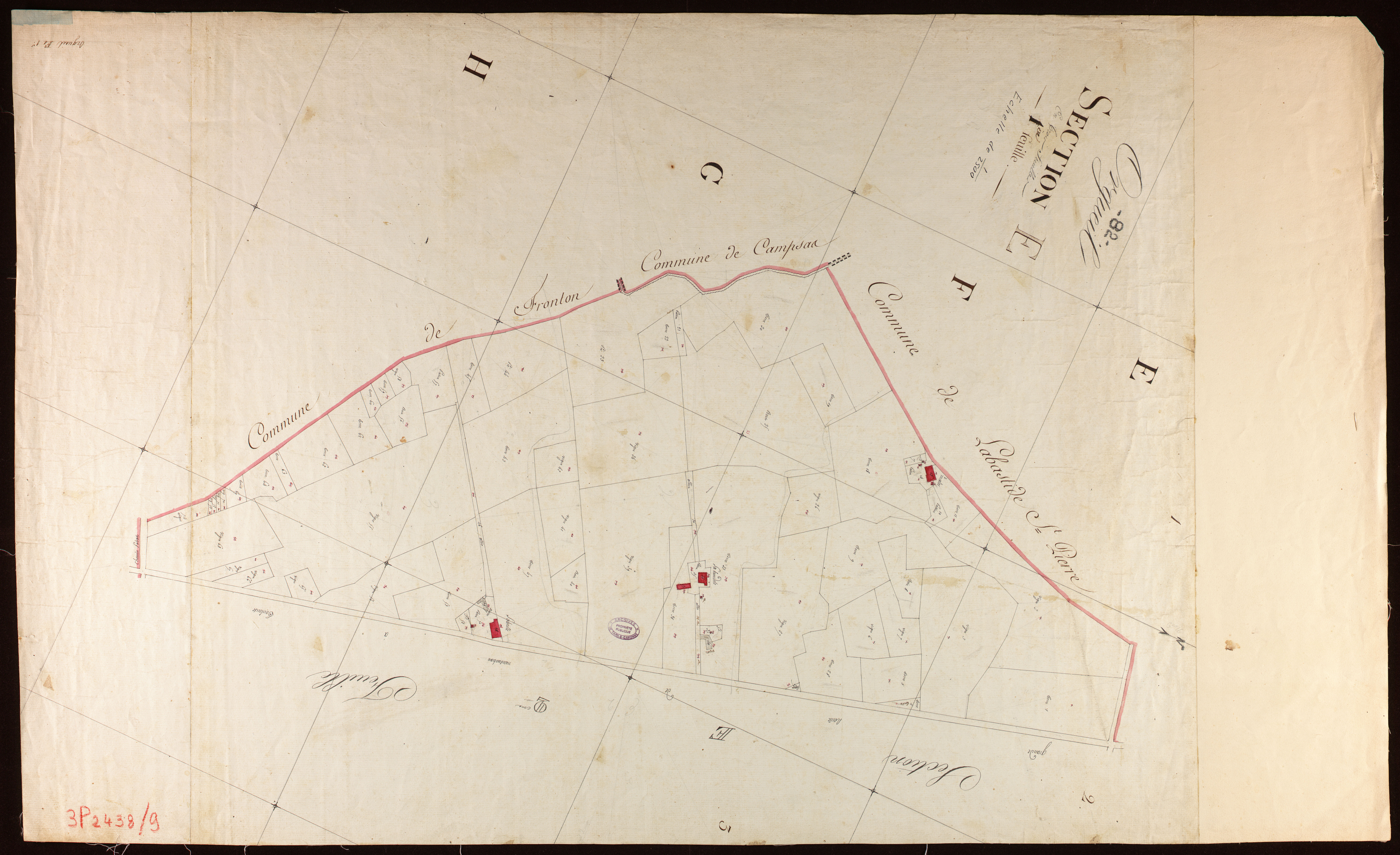 Orgueil - Section E - Laplanque, 1ère feuille