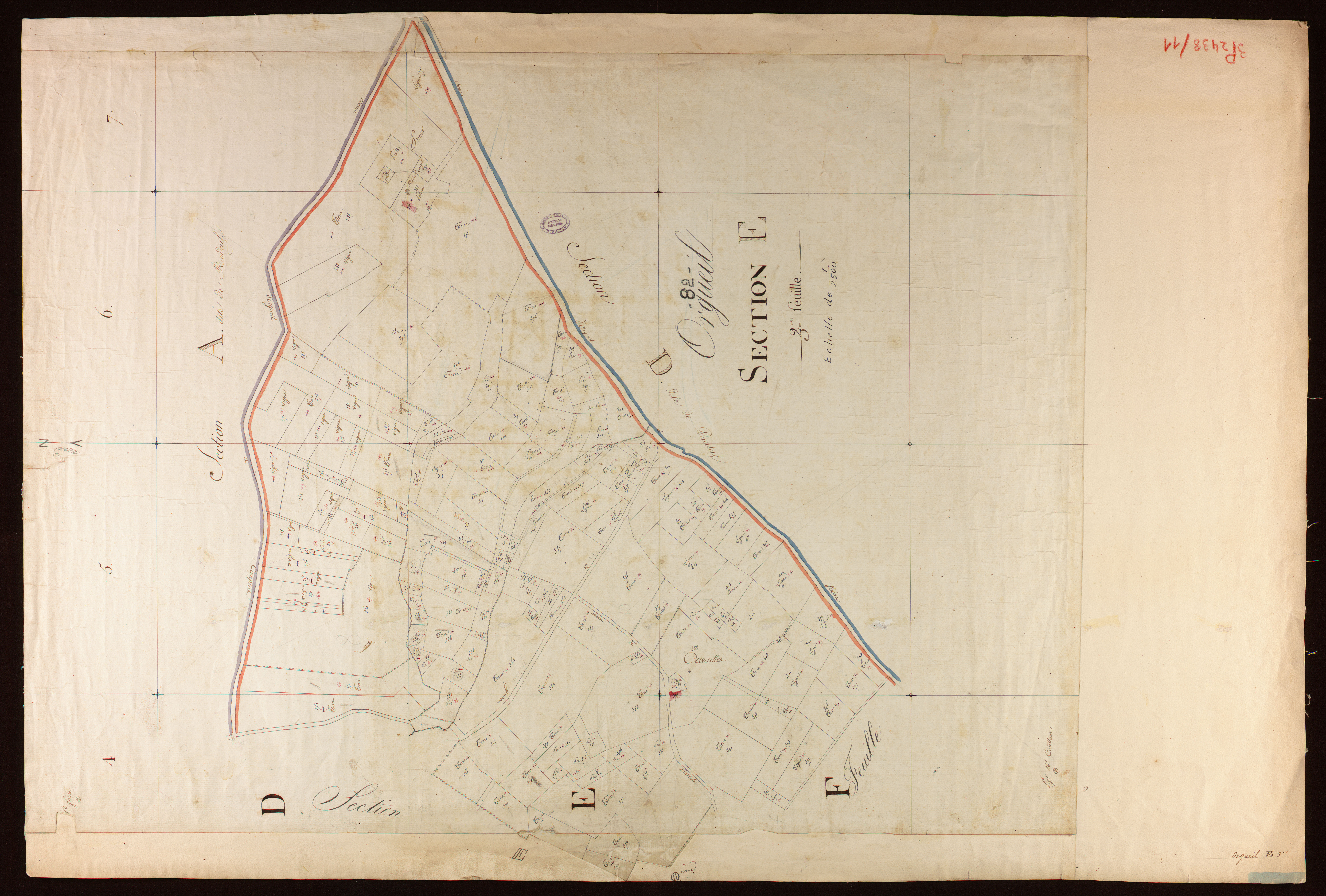 Orgueil - Section E - Laplanque, 3e feuille