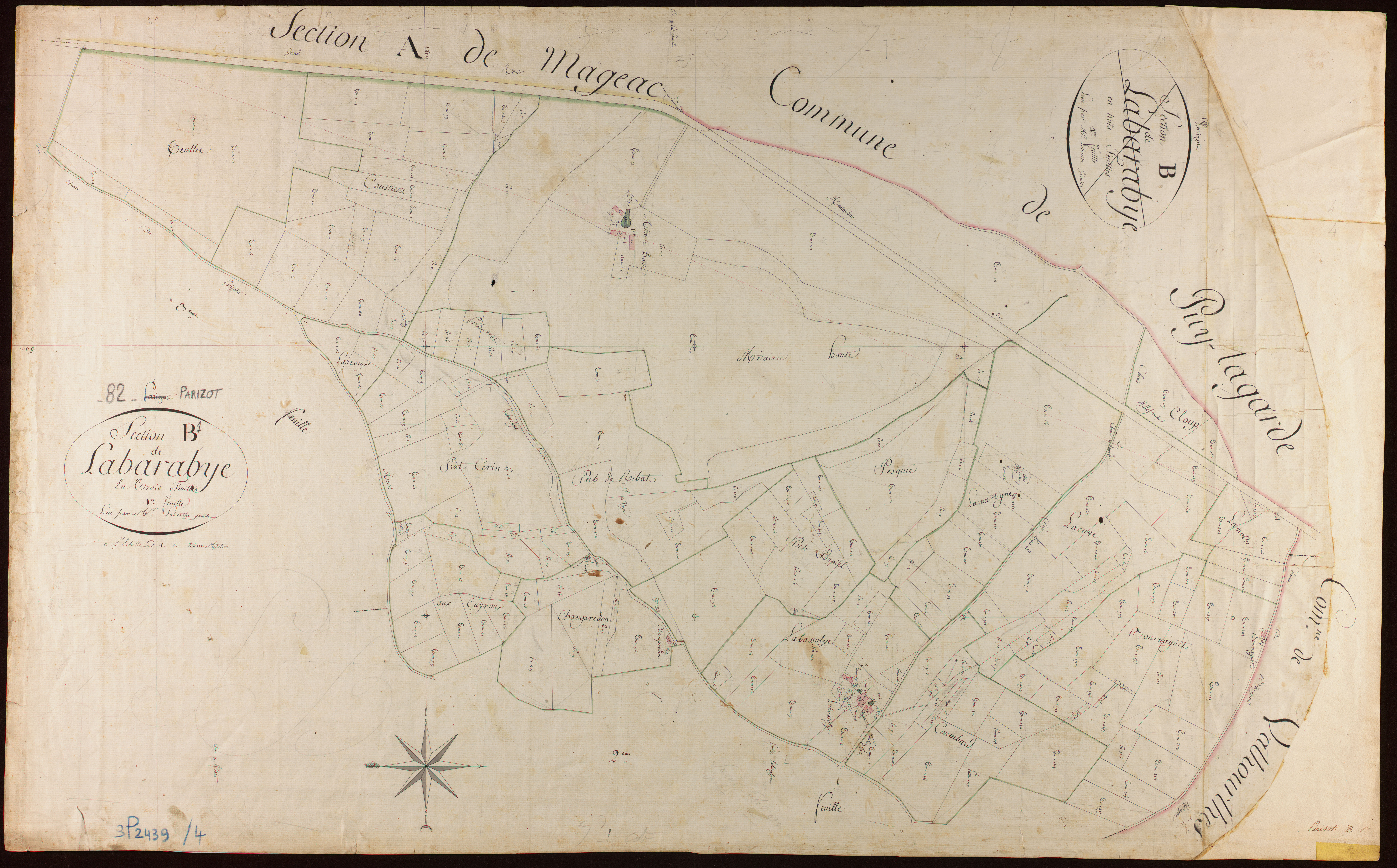 Parisot - Section B - Labarabye, 1ère feuille
