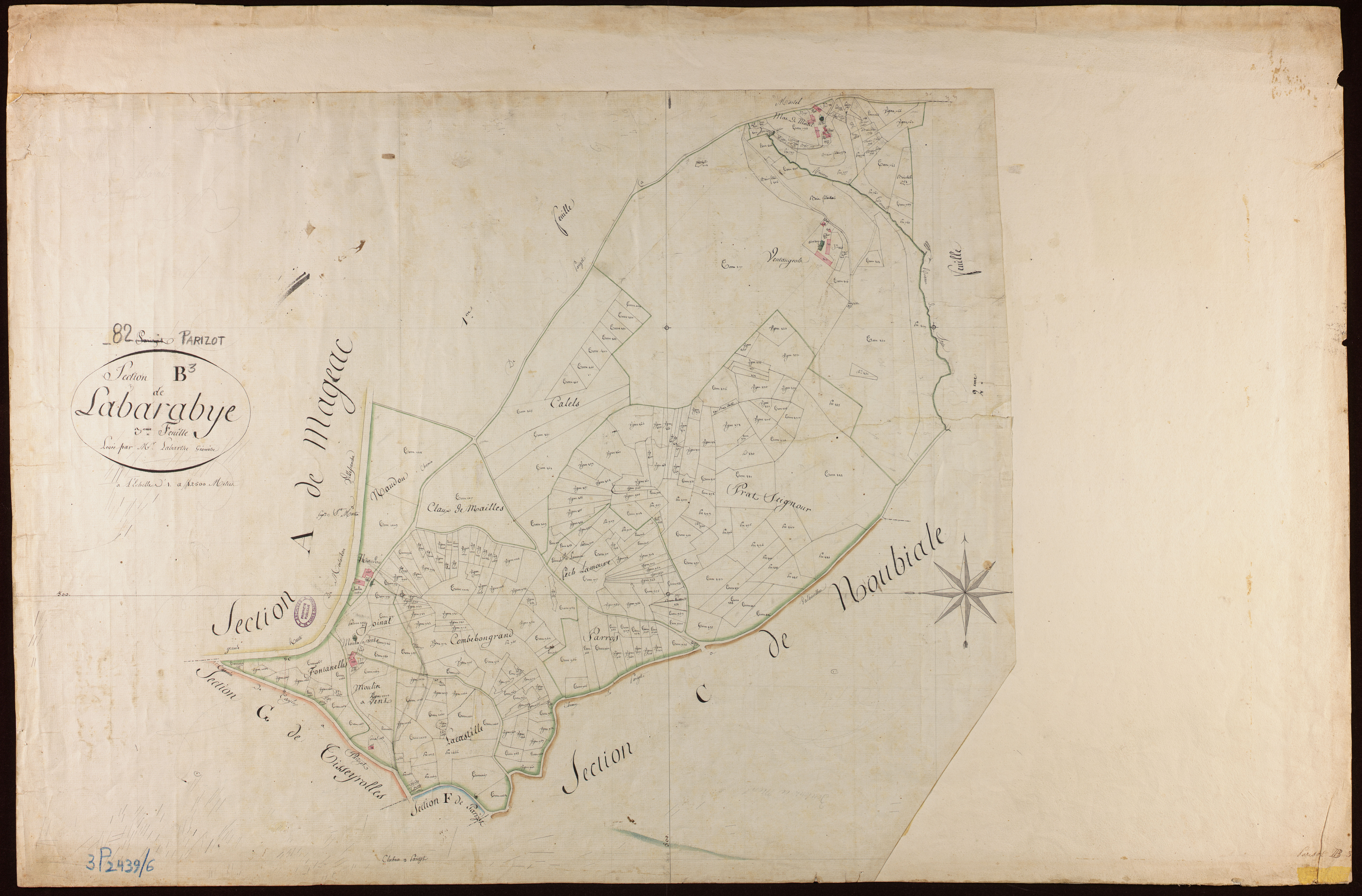 Parisot - Section B - Labarabye, 3e feuille