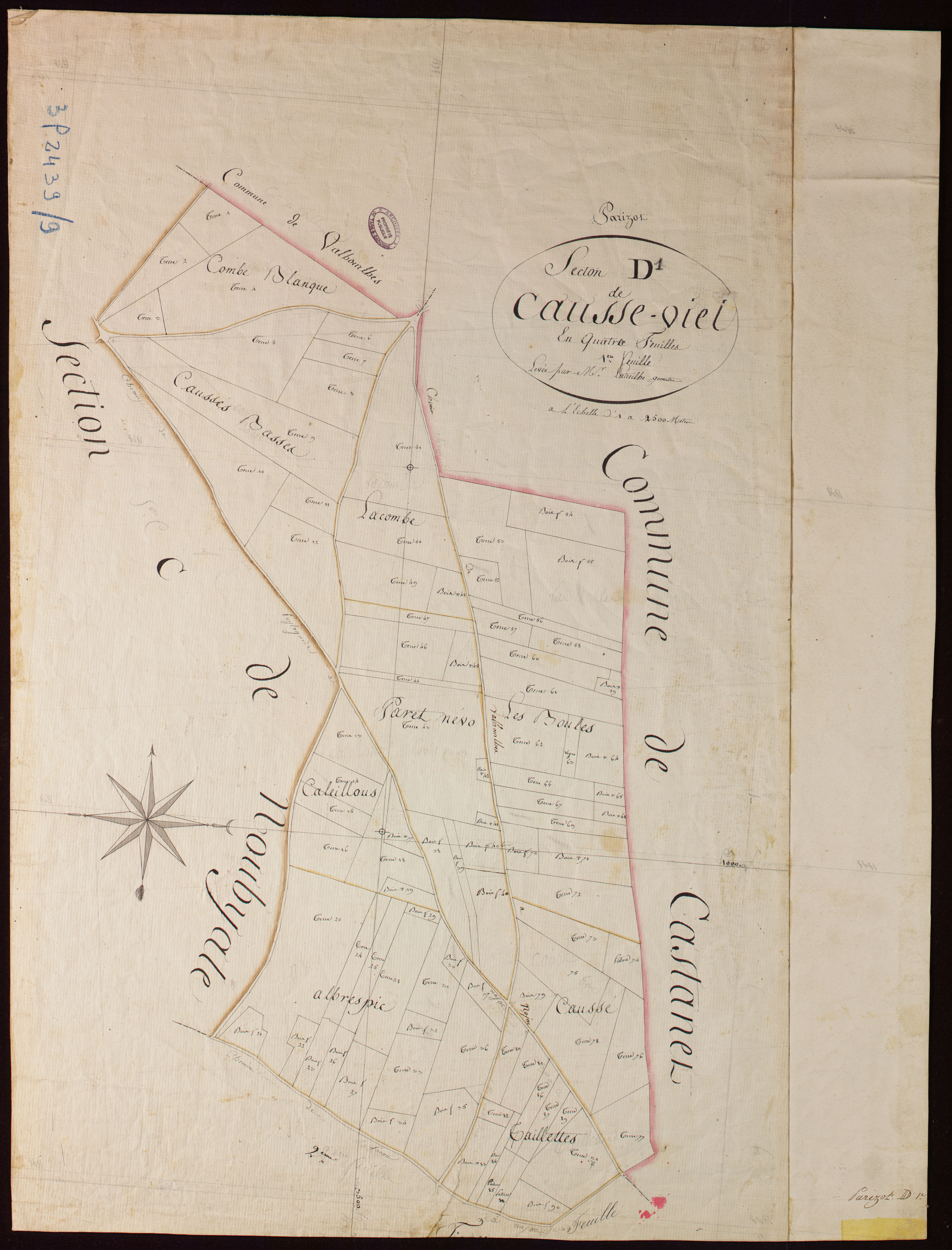 Parisot - Section D - Causse-Viel, 1ère feuille