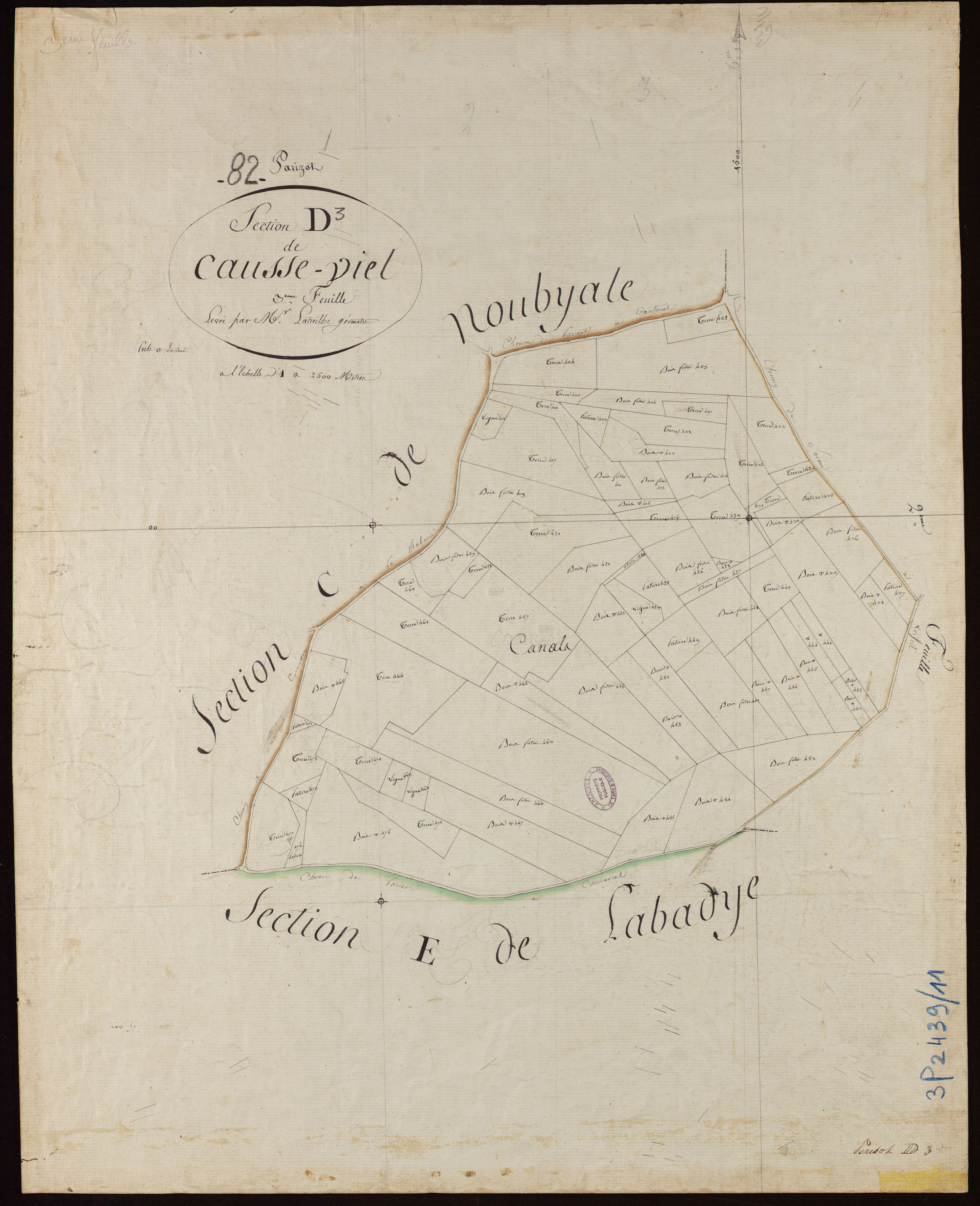 Parisot - Section D - Causse-Viel, 3e feuille
