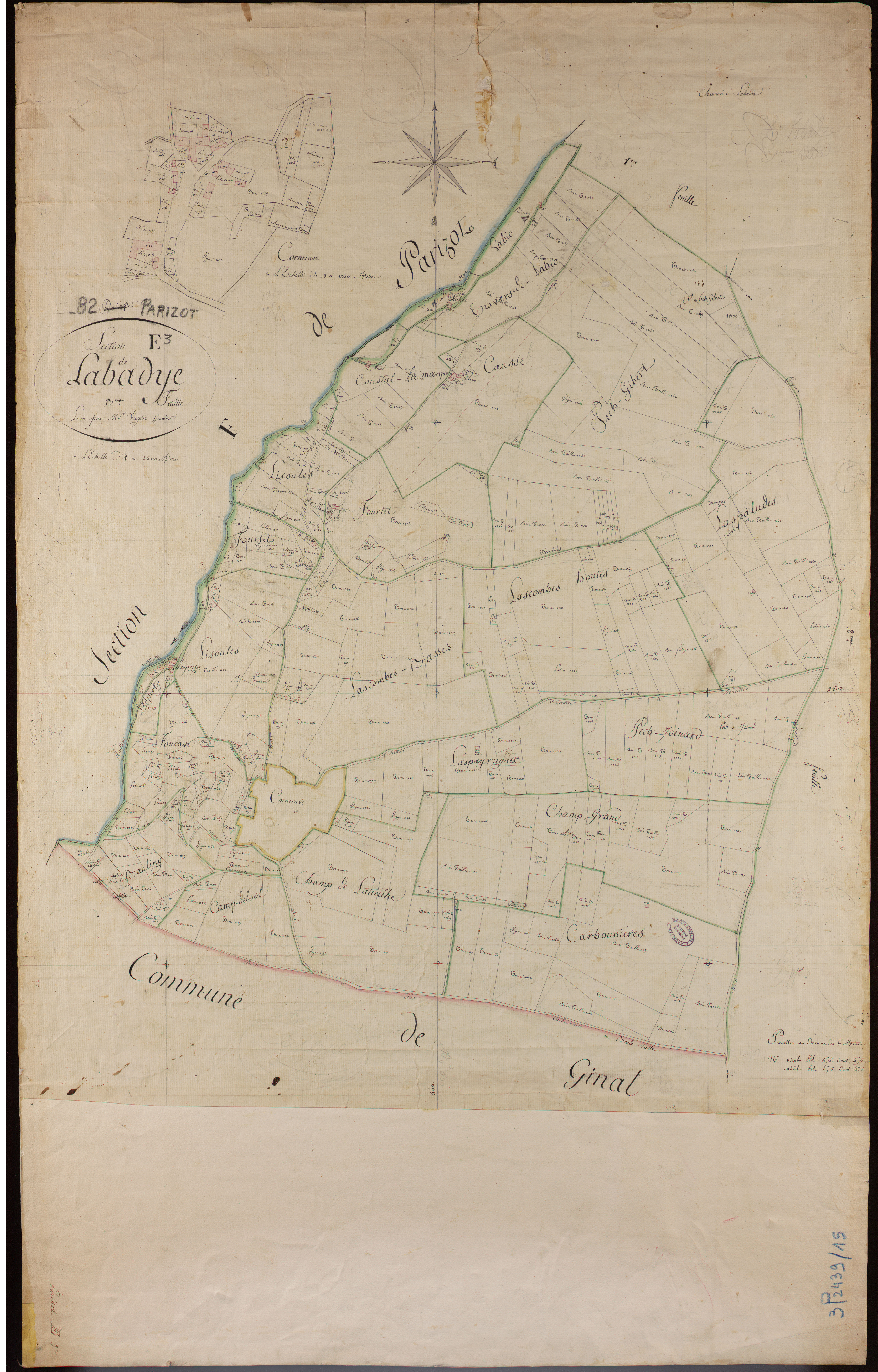 Parisot - Section E - Labadye, 3e feuille