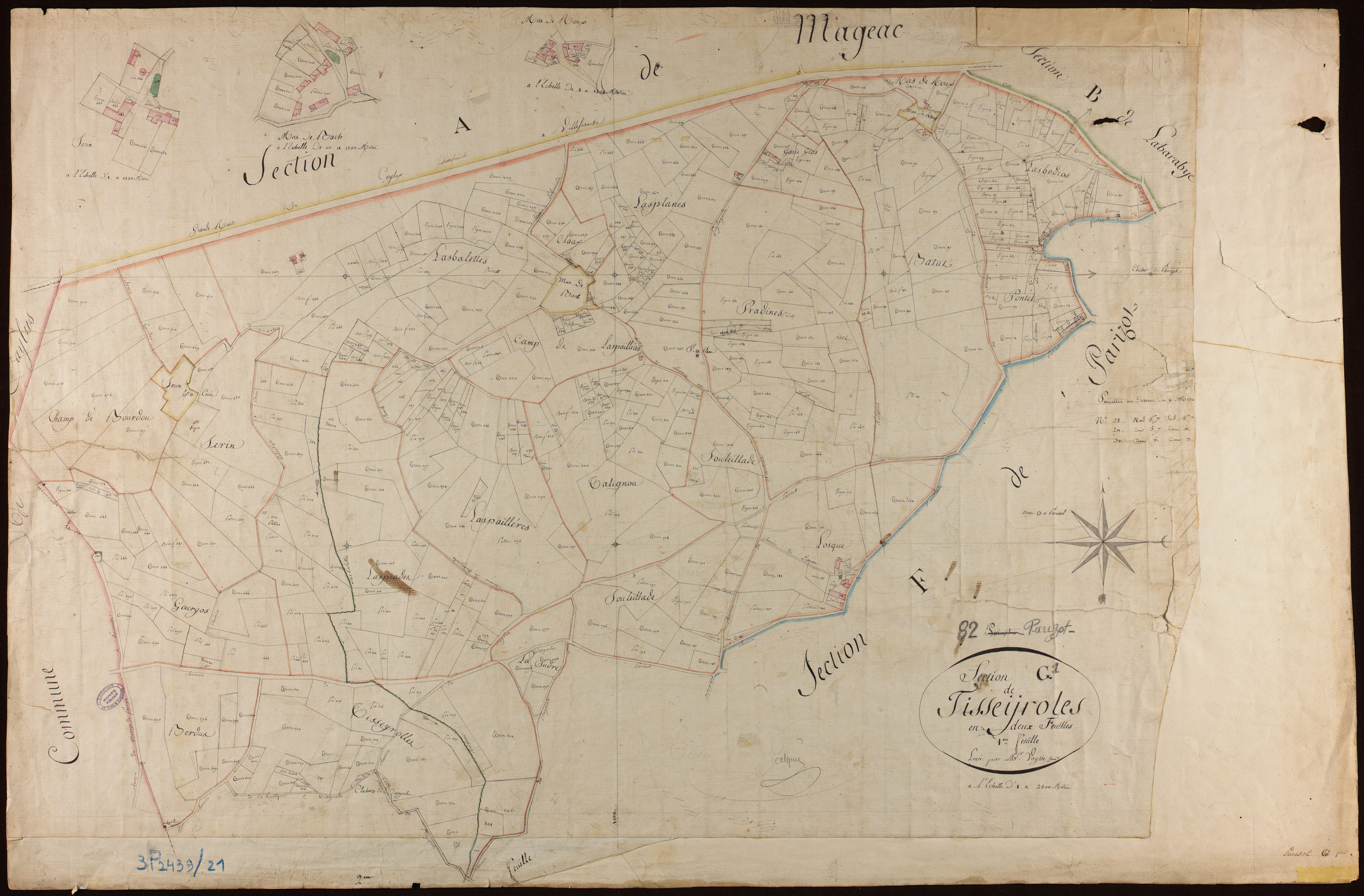 Parisot - Section G - Tisseyroles, 1ère feuille