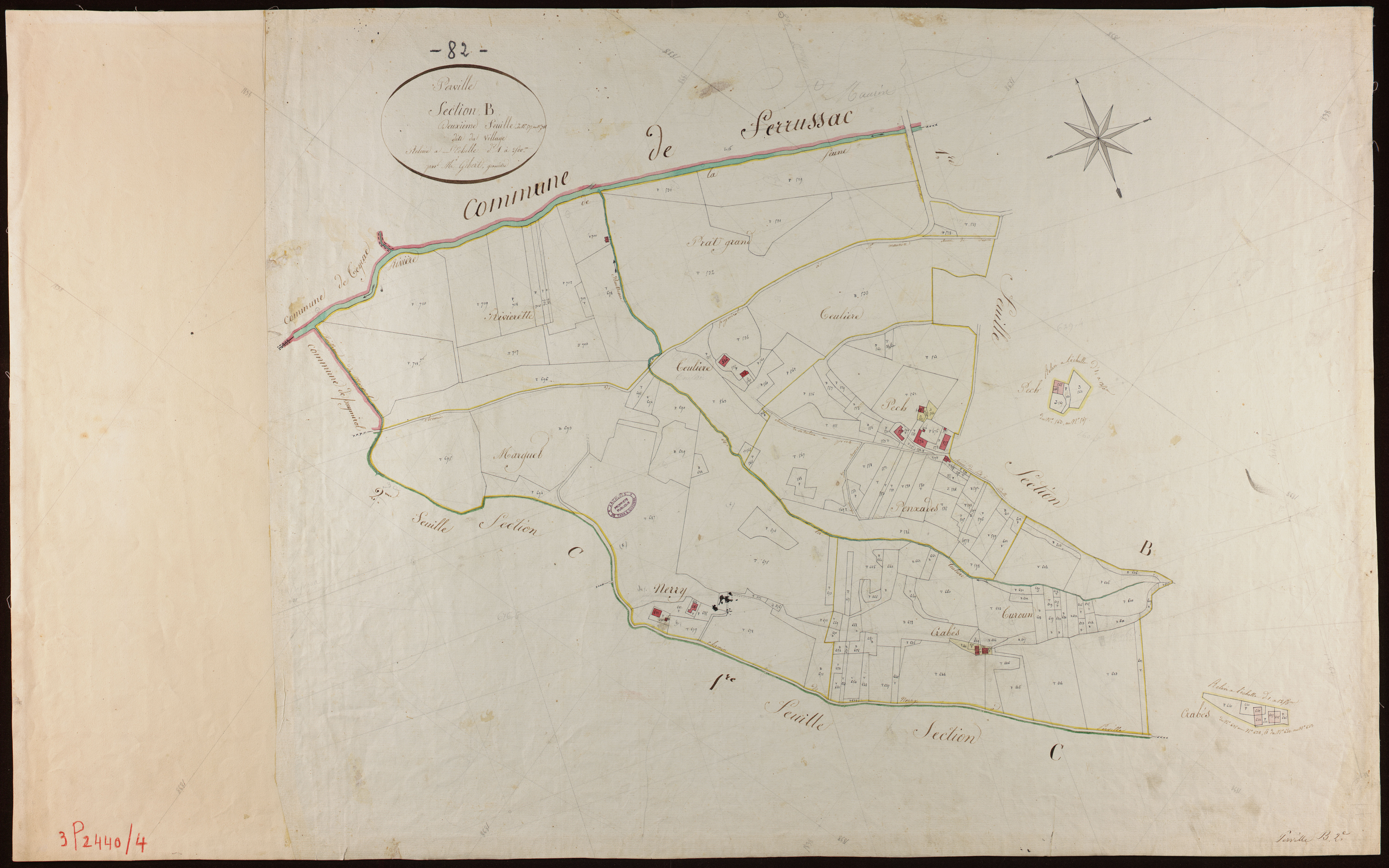 Perville - Section B - Le Village, 2e feuille