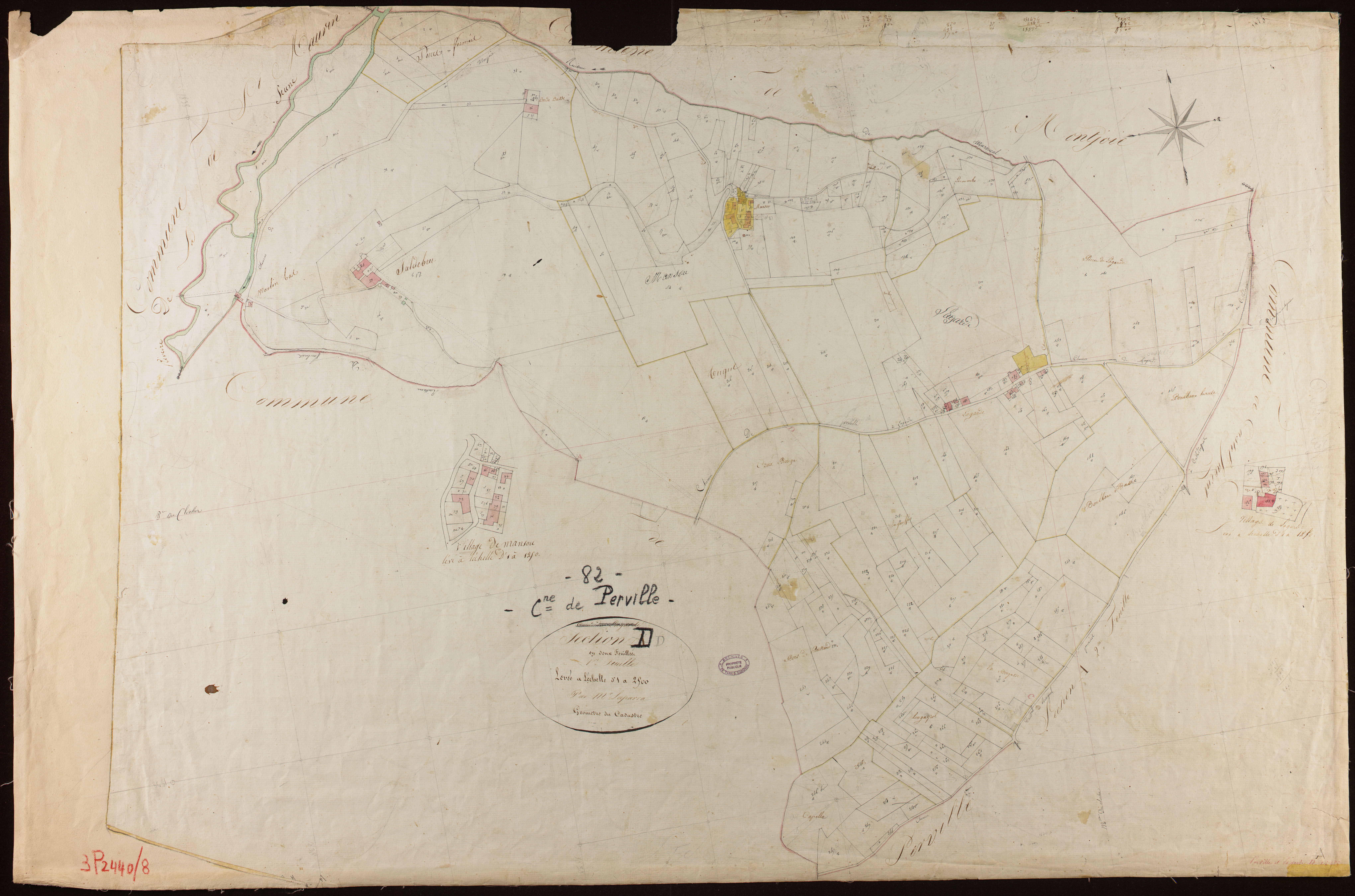Perville - Section D - Lagarde, 1ère feuille