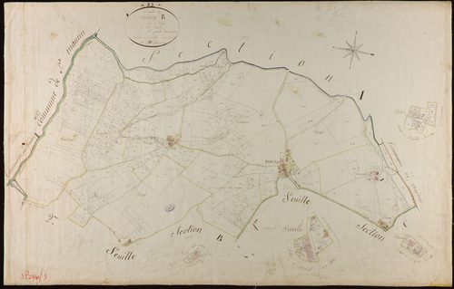 Perville - Section B - Le Village, 1ère feuille