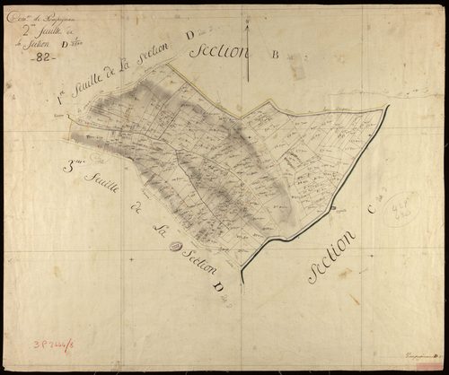 Pompignan - Section D - Le Village, 2e feuille