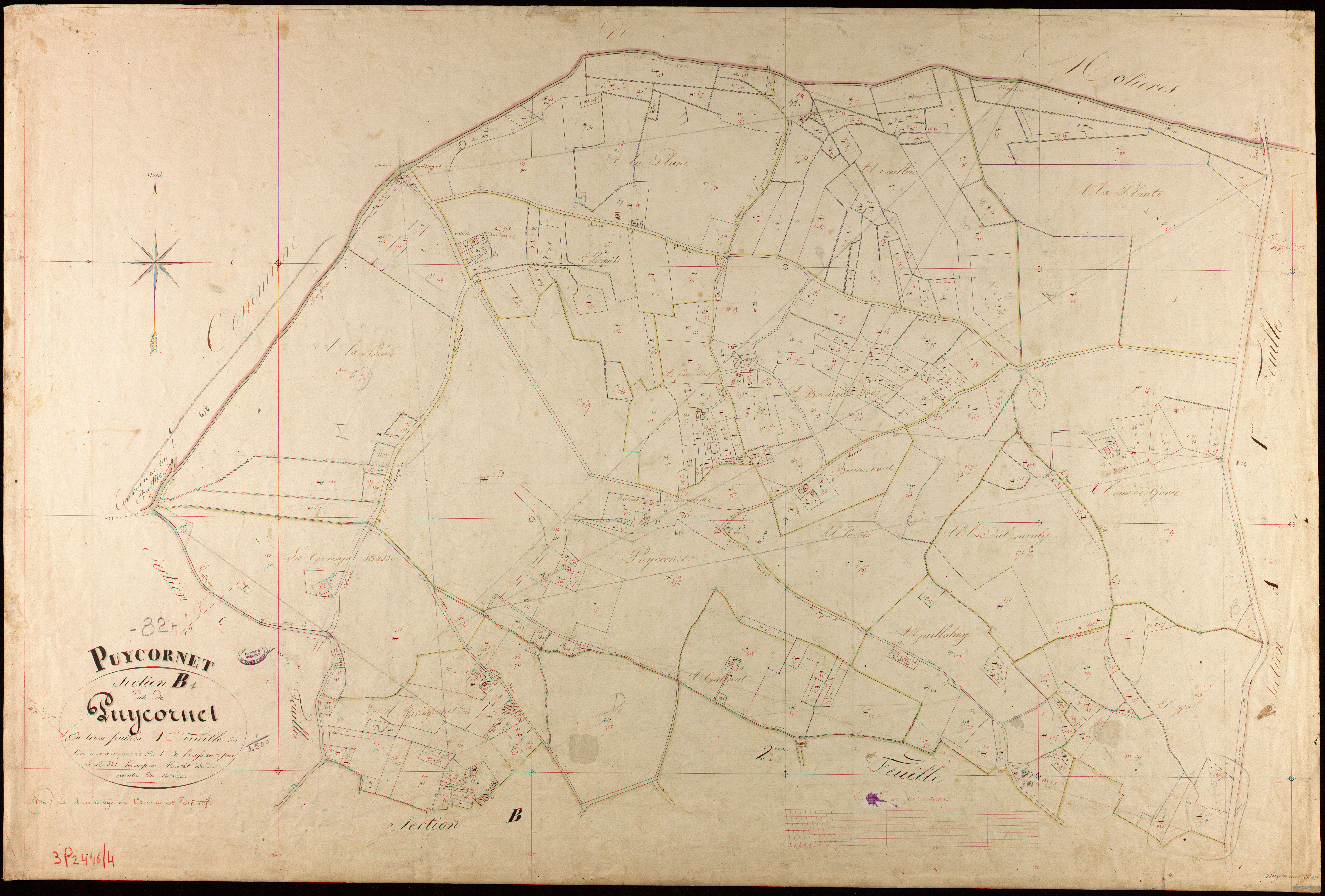 Puycornet - Section B - Puycornet, 1ère feuille