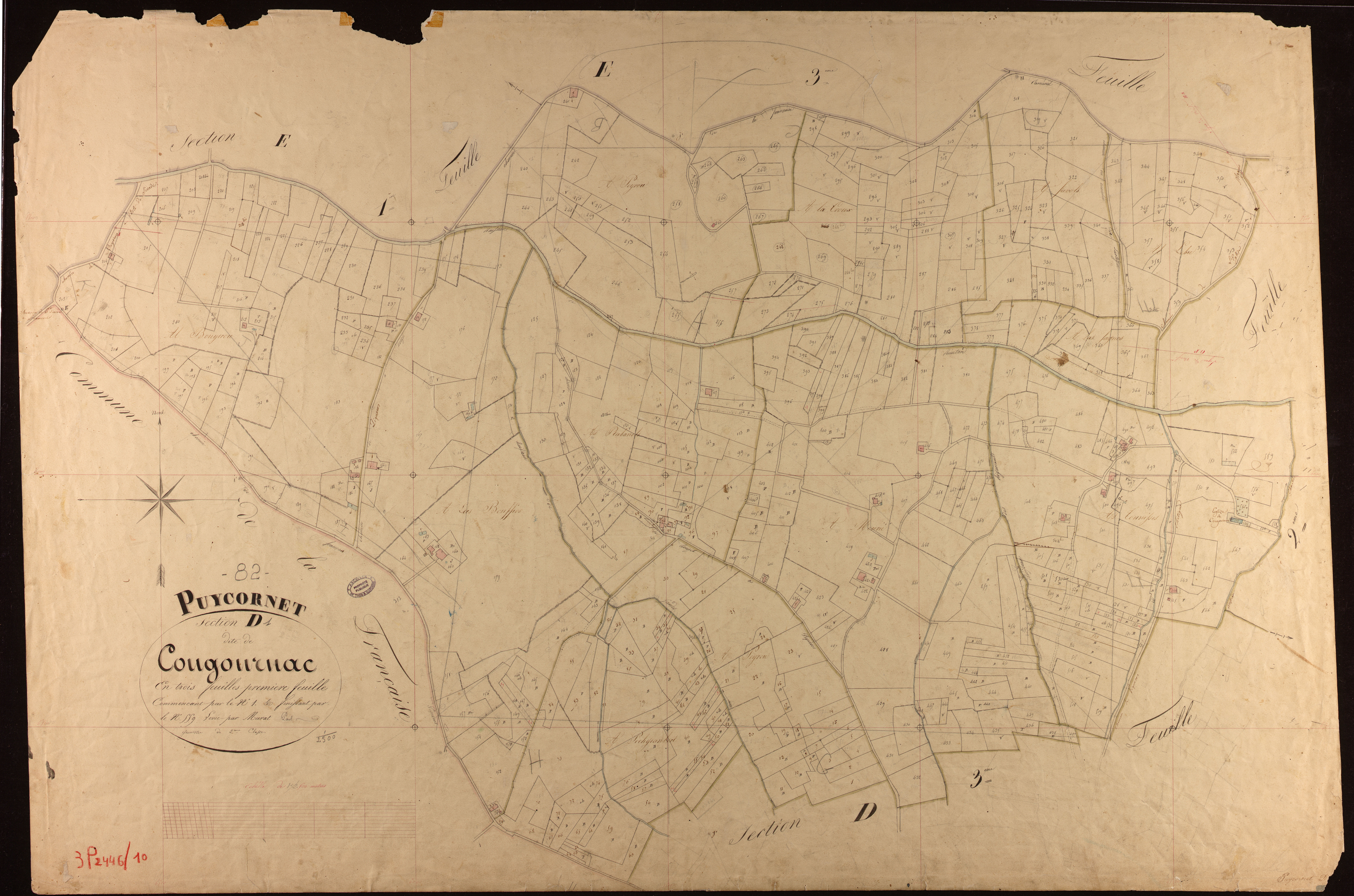 Puycornet - Section D - Cougournac, 1ère feuille