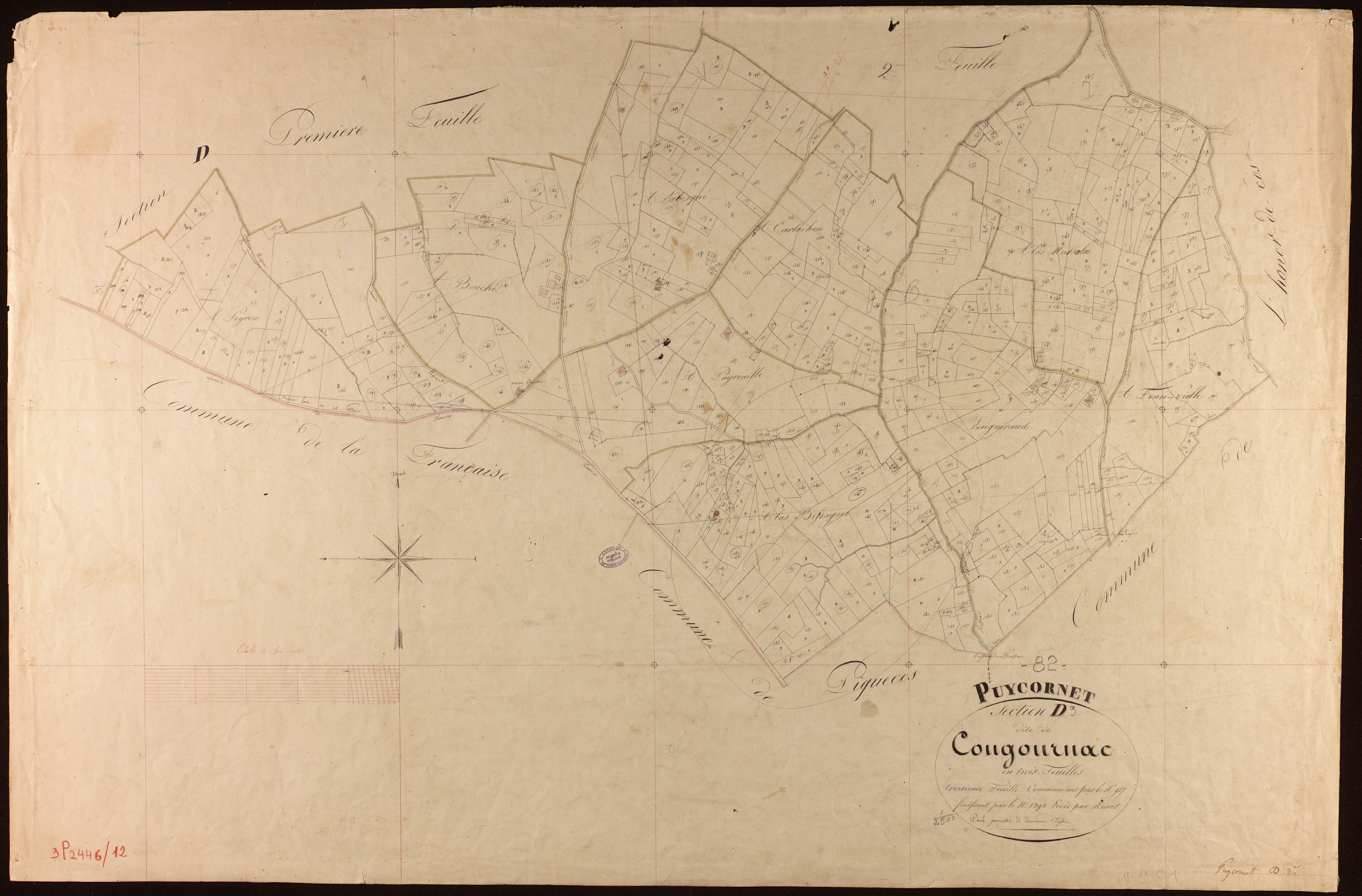 Puycornet - Section D - Cougournac, 3e feuille