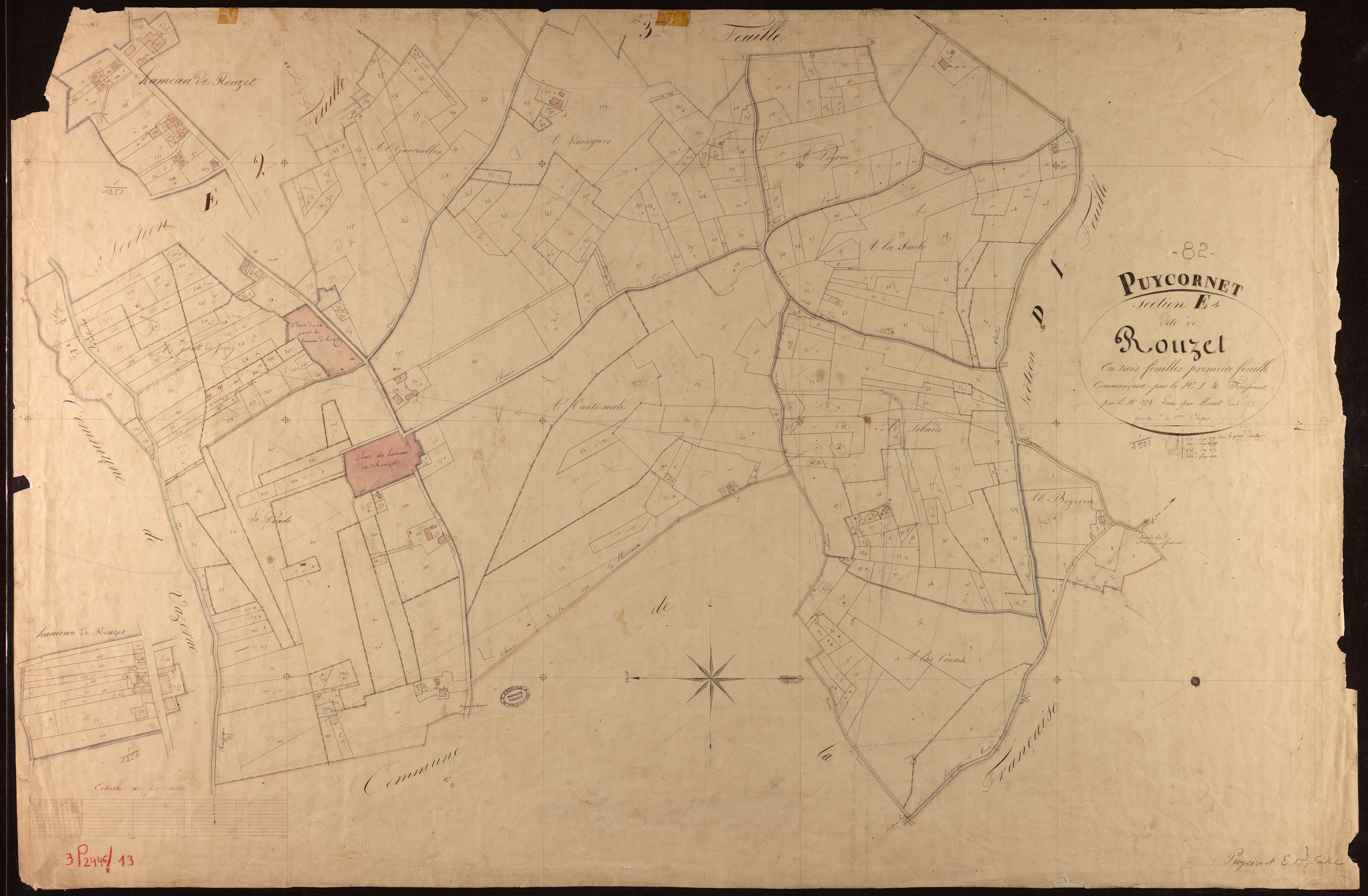 Puycornet - Section E - Rouzet, 1ère feuille