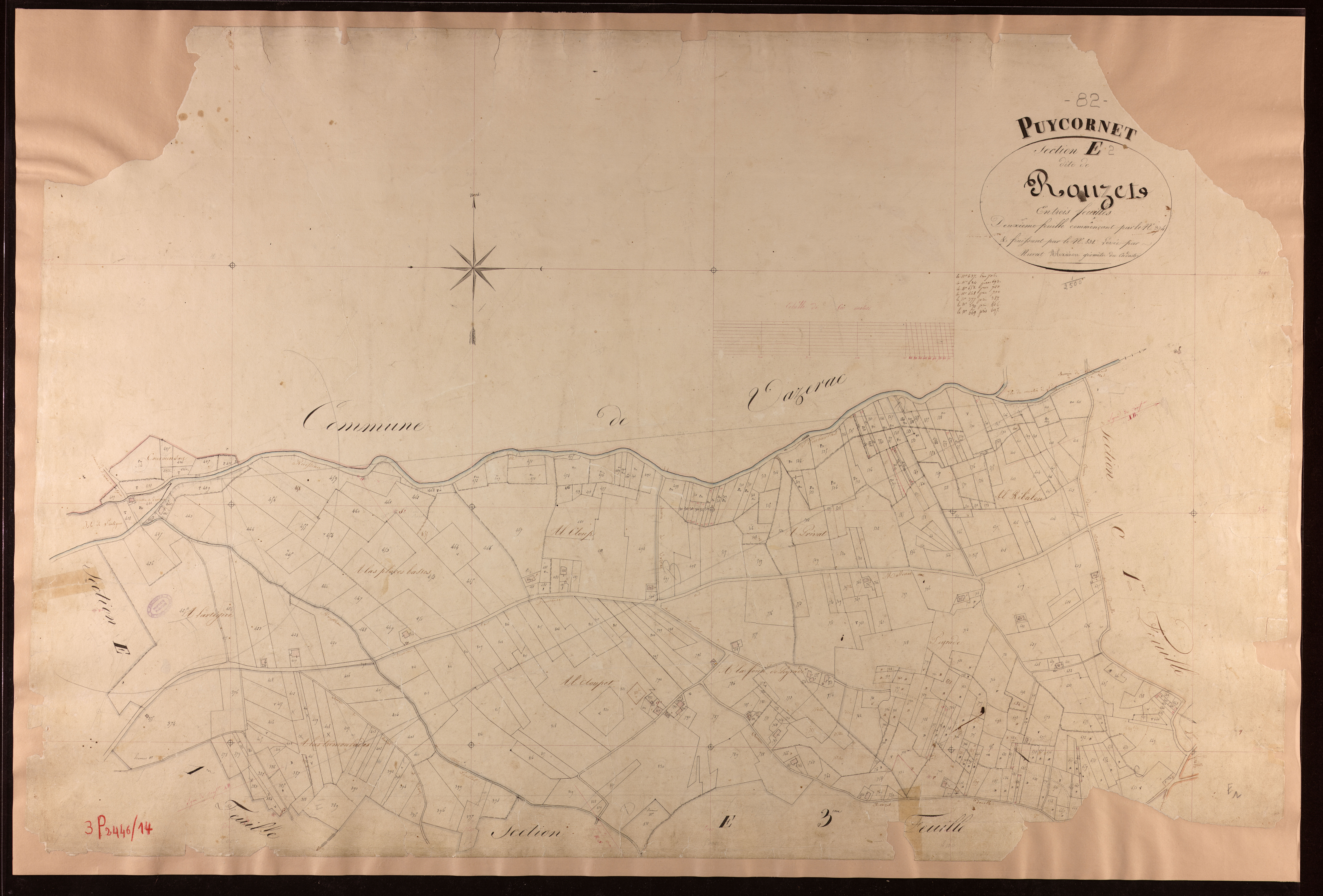 Puycornet - Section E - Rouzet, 2e feuille