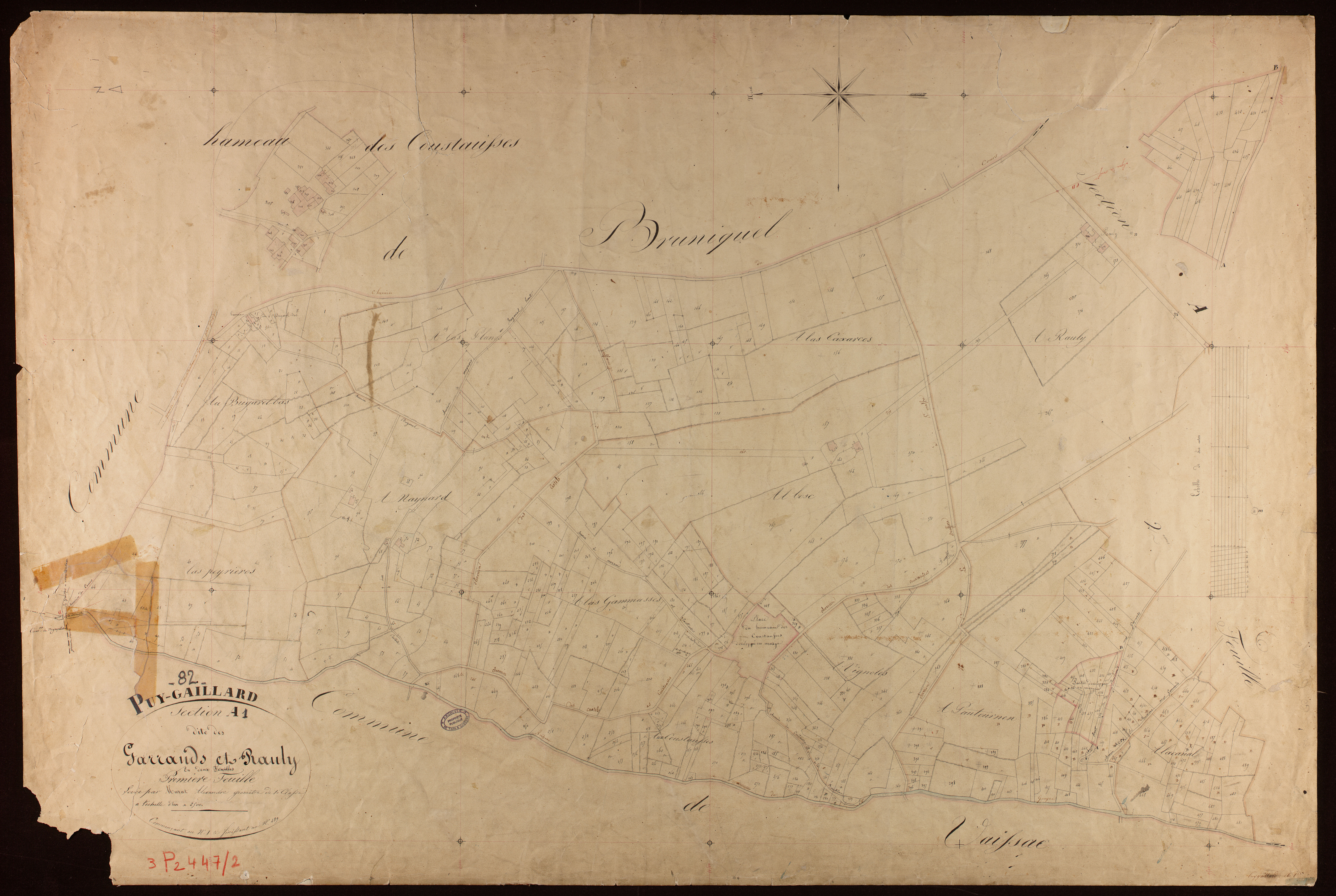 Puygaillard-de-Quercy - Section A - Les Garrands et Rauly, 1ère feuille