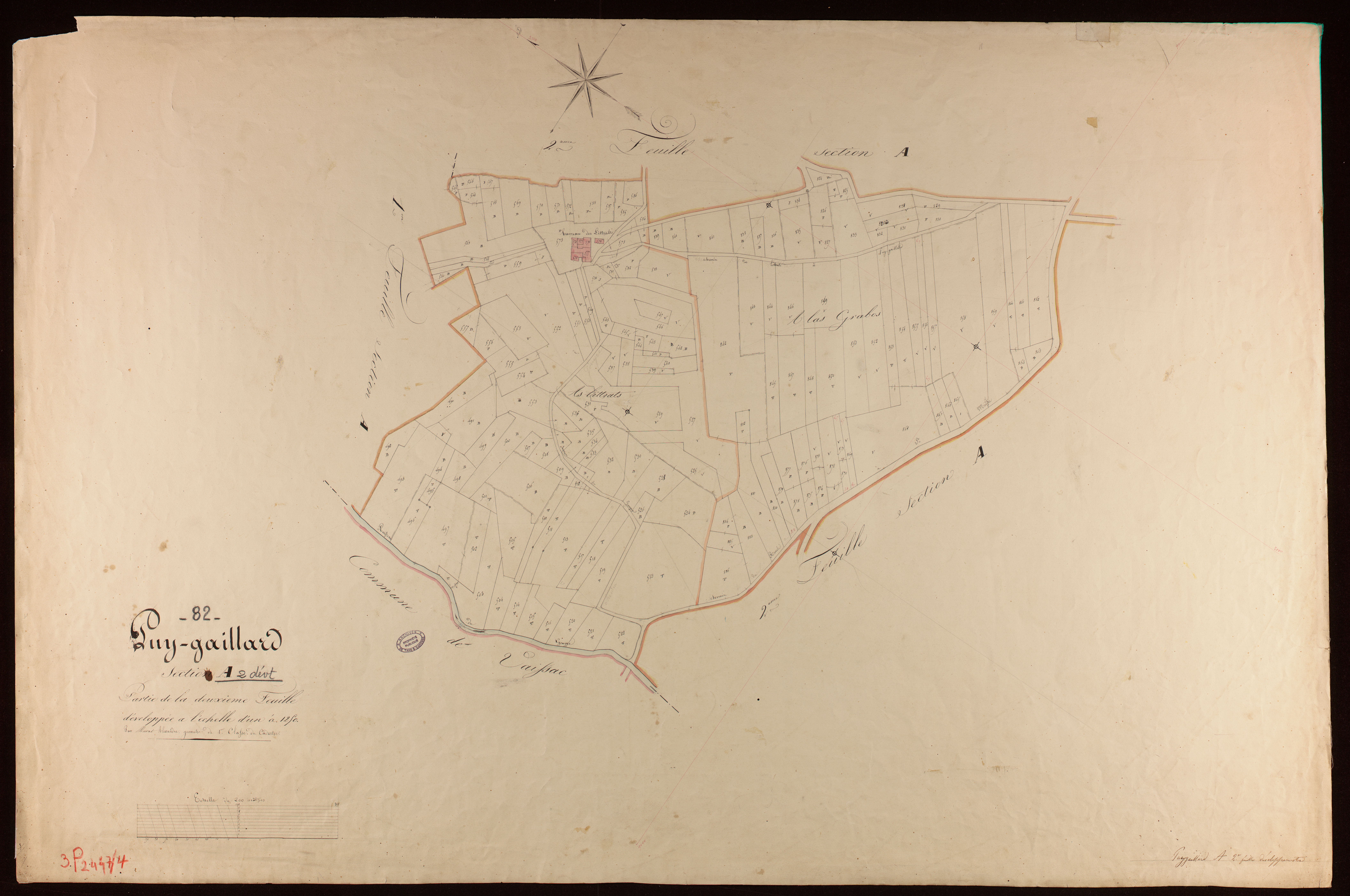Puygaillard-de-Quercy - Section A - Les Garrands et Rauly, 2e feuille : développement