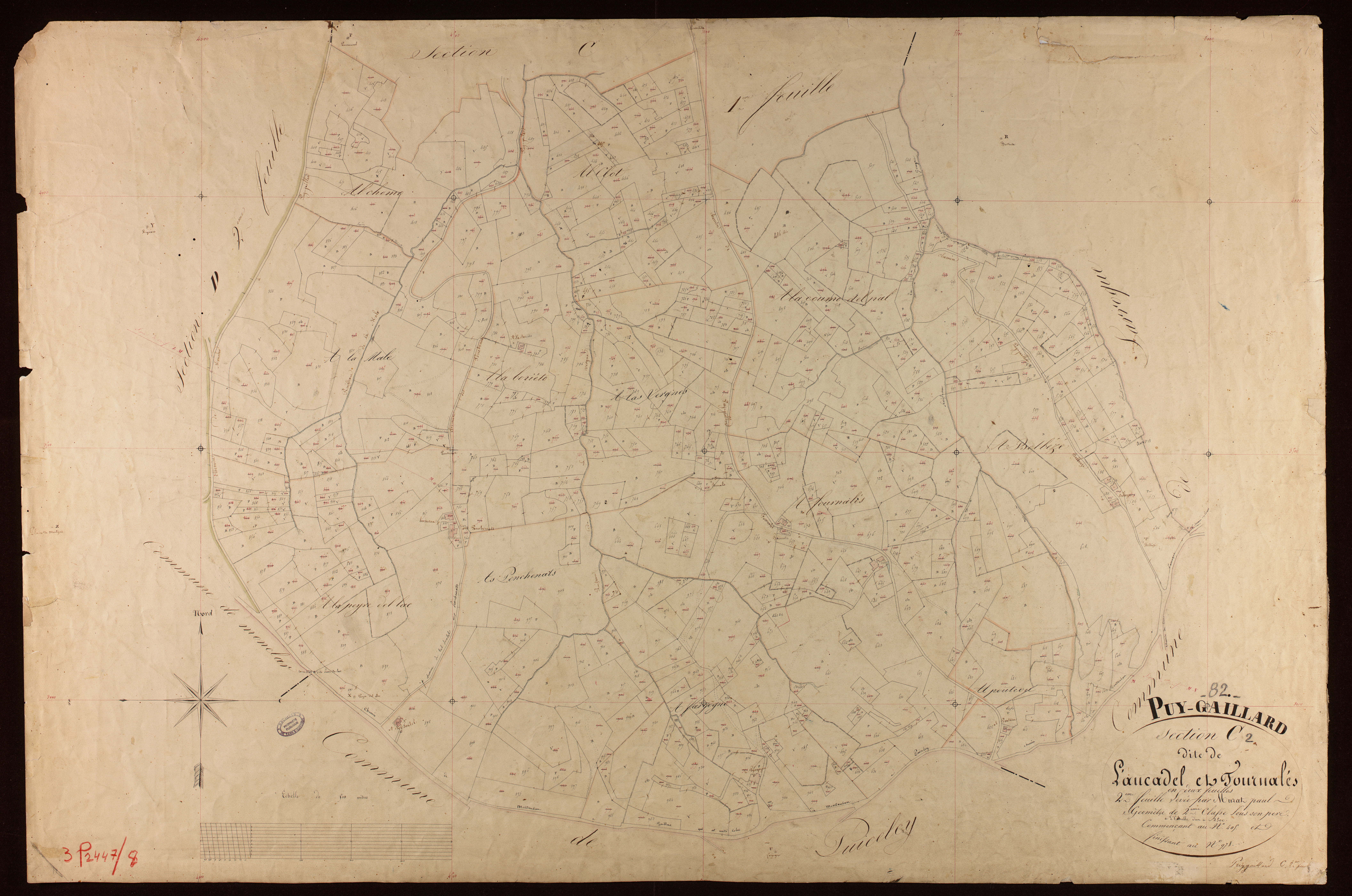 Puygaillard-de-Quercy - Section C - Laucadel et Fournalès, 2e feuille