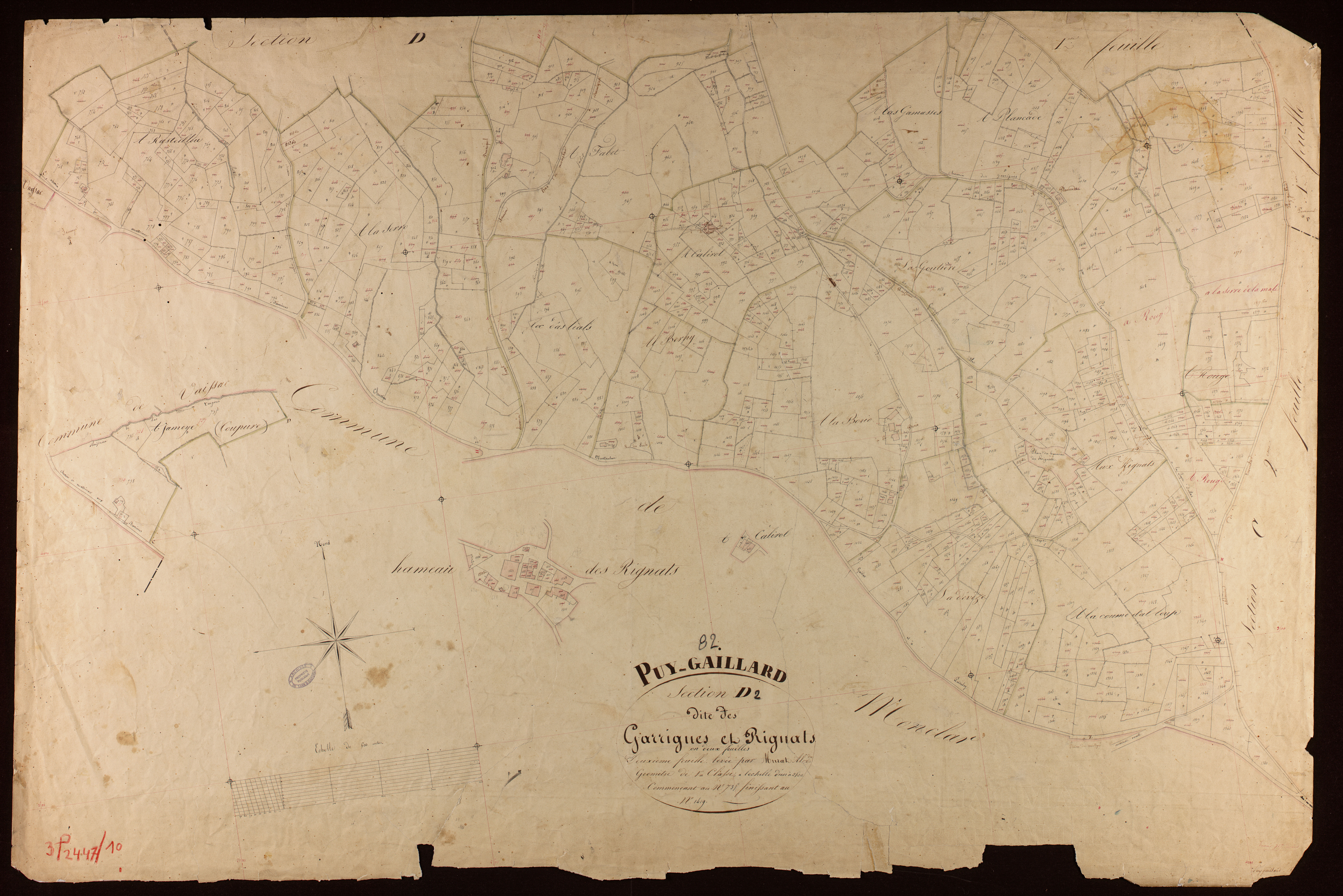 Puygaillard-de-Quercy - Section D - Les Garrigues et Rignats, 2e feuille