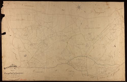 Puygaillard-de-Quercy - Section B - Puygaillard et Gaujirans, 1ère feuille