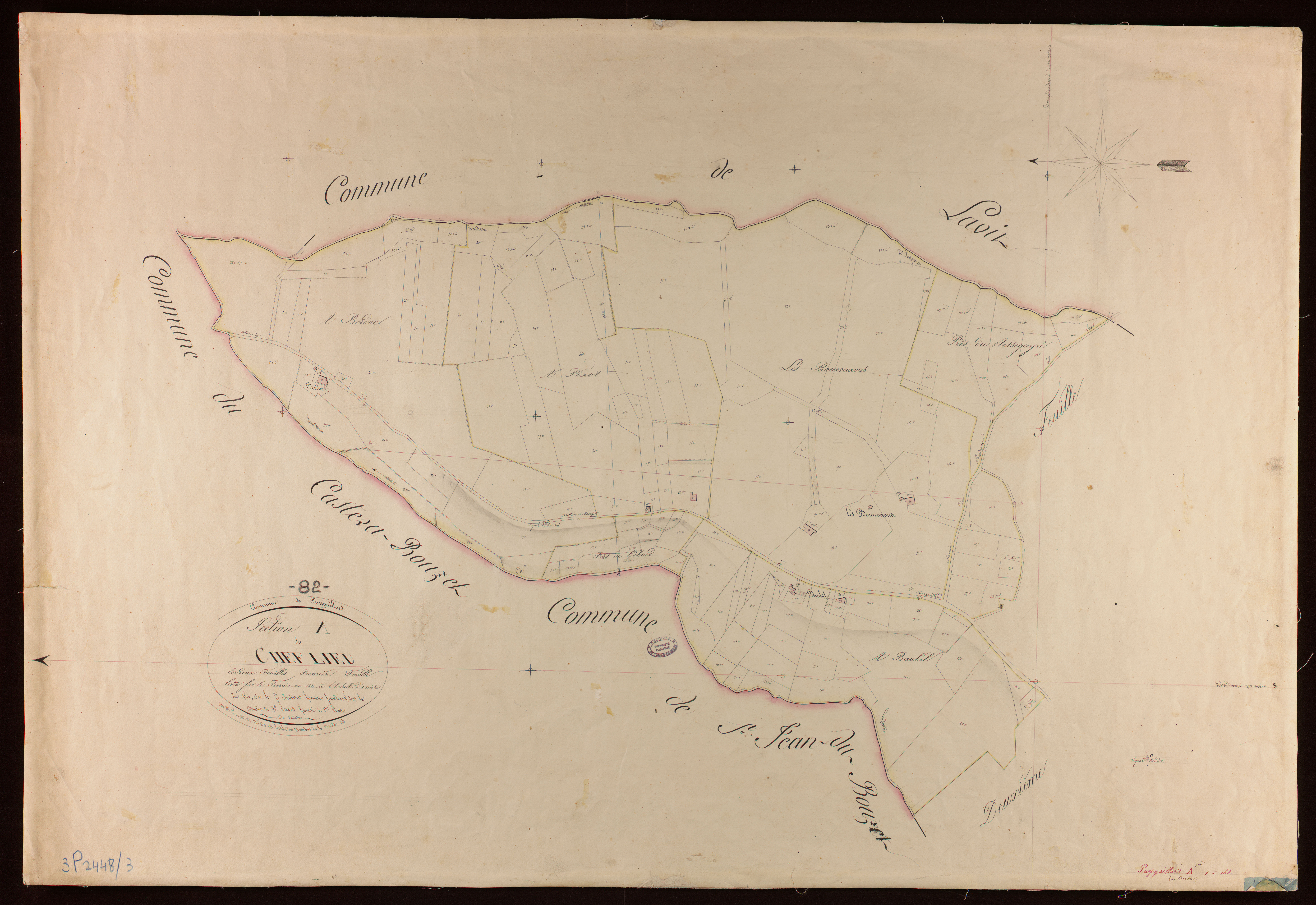 Puygaillard-de-Lomagne - Section A - Le Chef-lieu, 1ère feuille