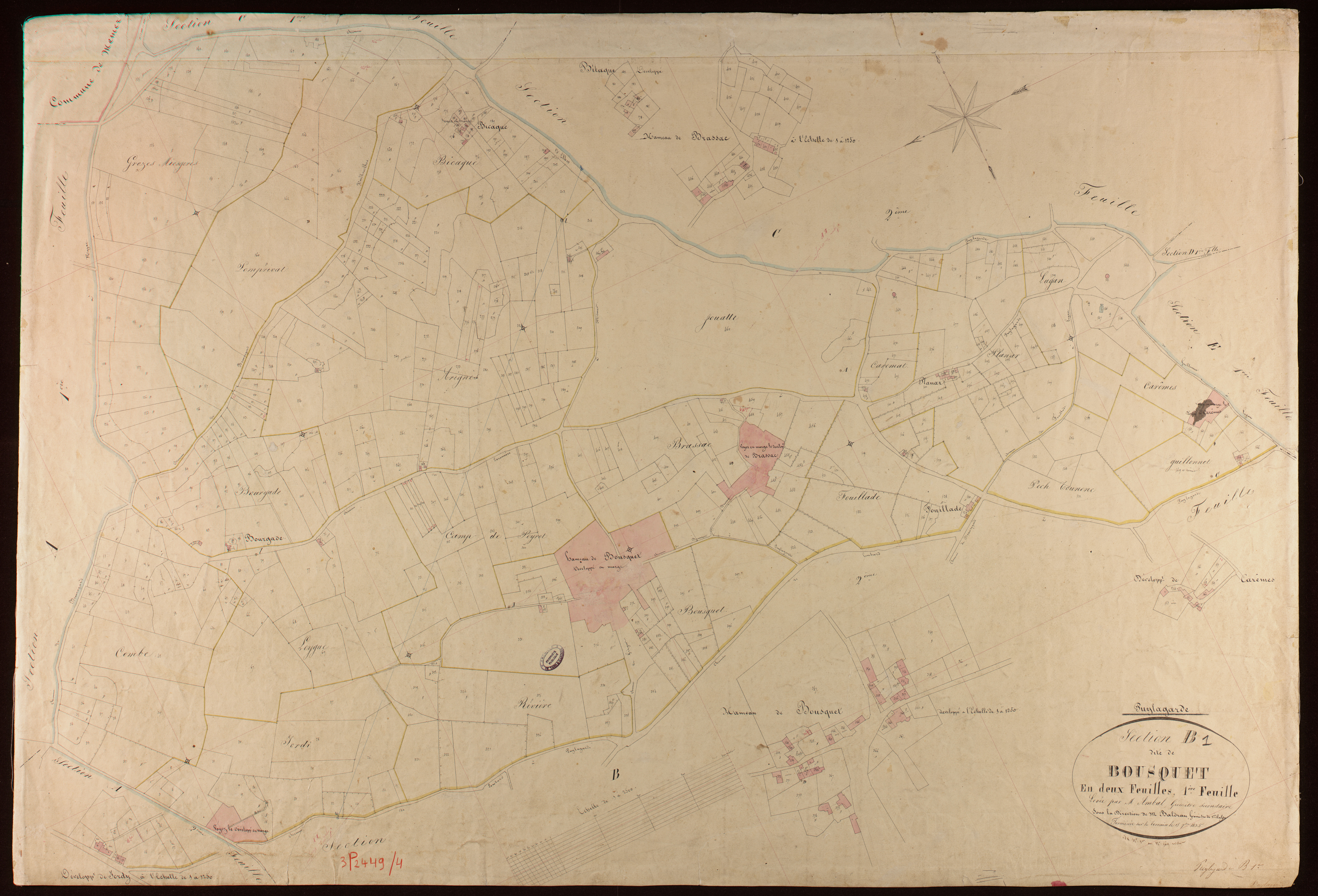 Puylagarde - Section B - Bousquet, 1ère feuille