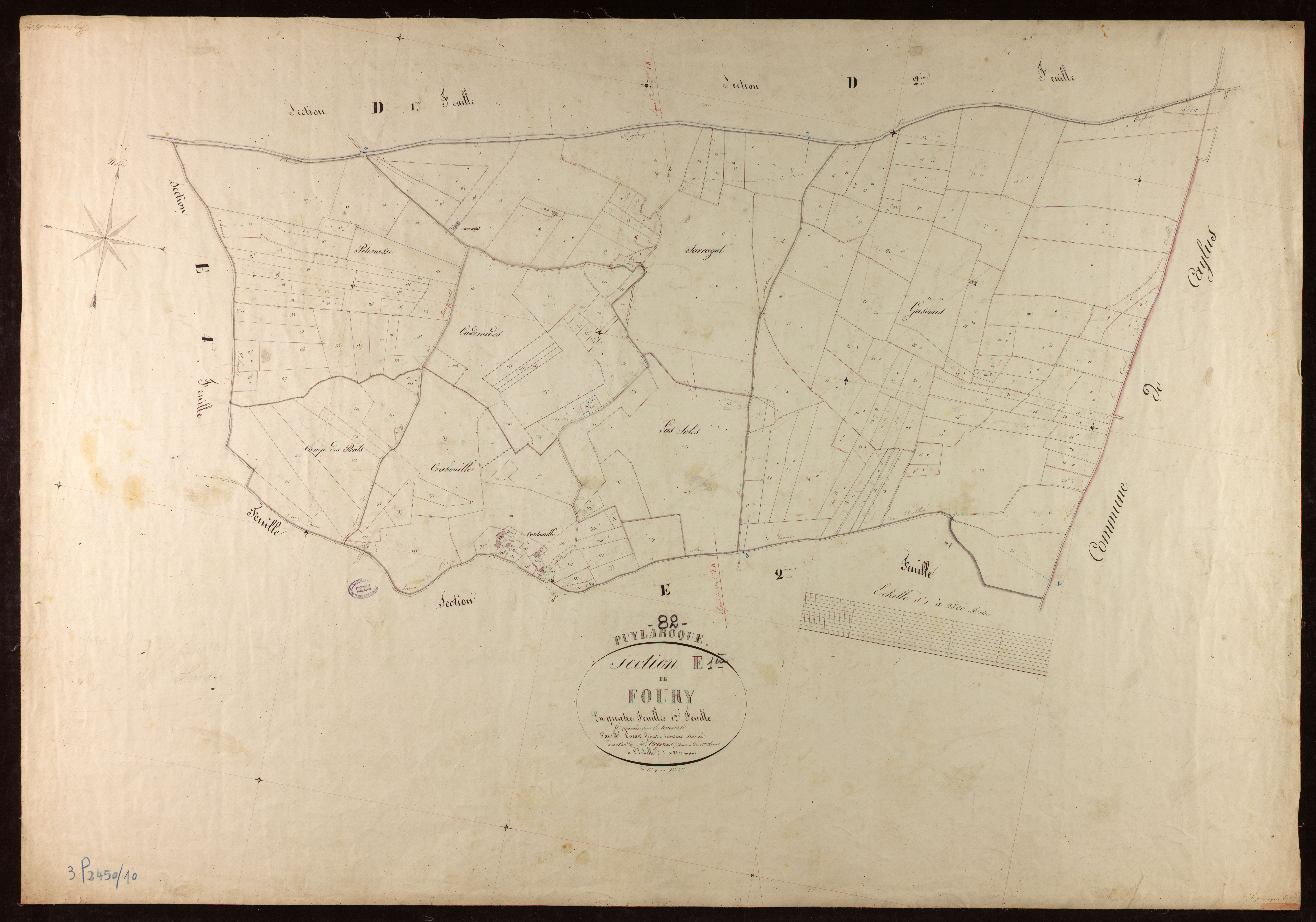 Puylaroque - Section E - Foury, 1ère feuille