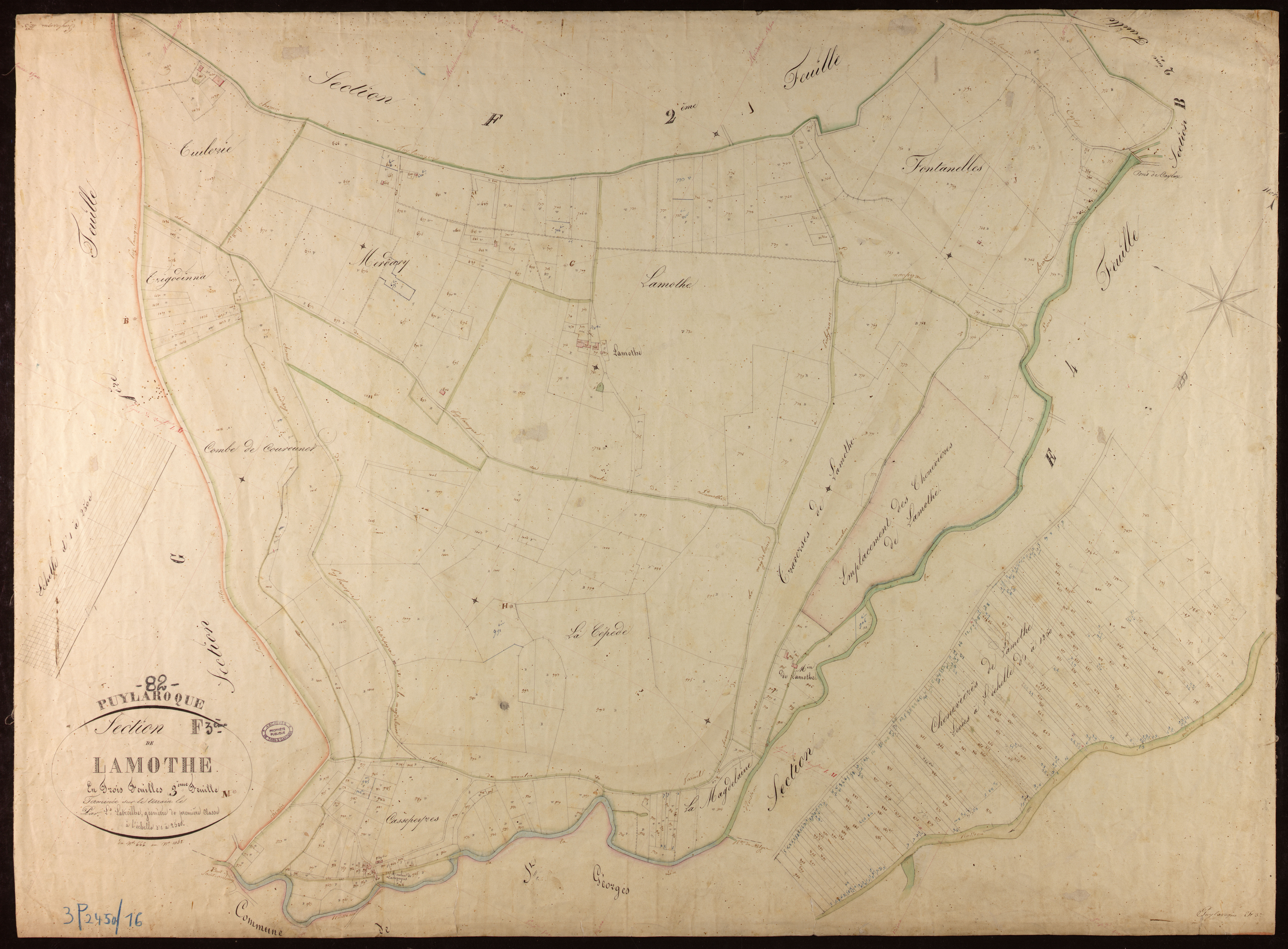 Puylaroque - Section F - Lamothe, 3e feuille