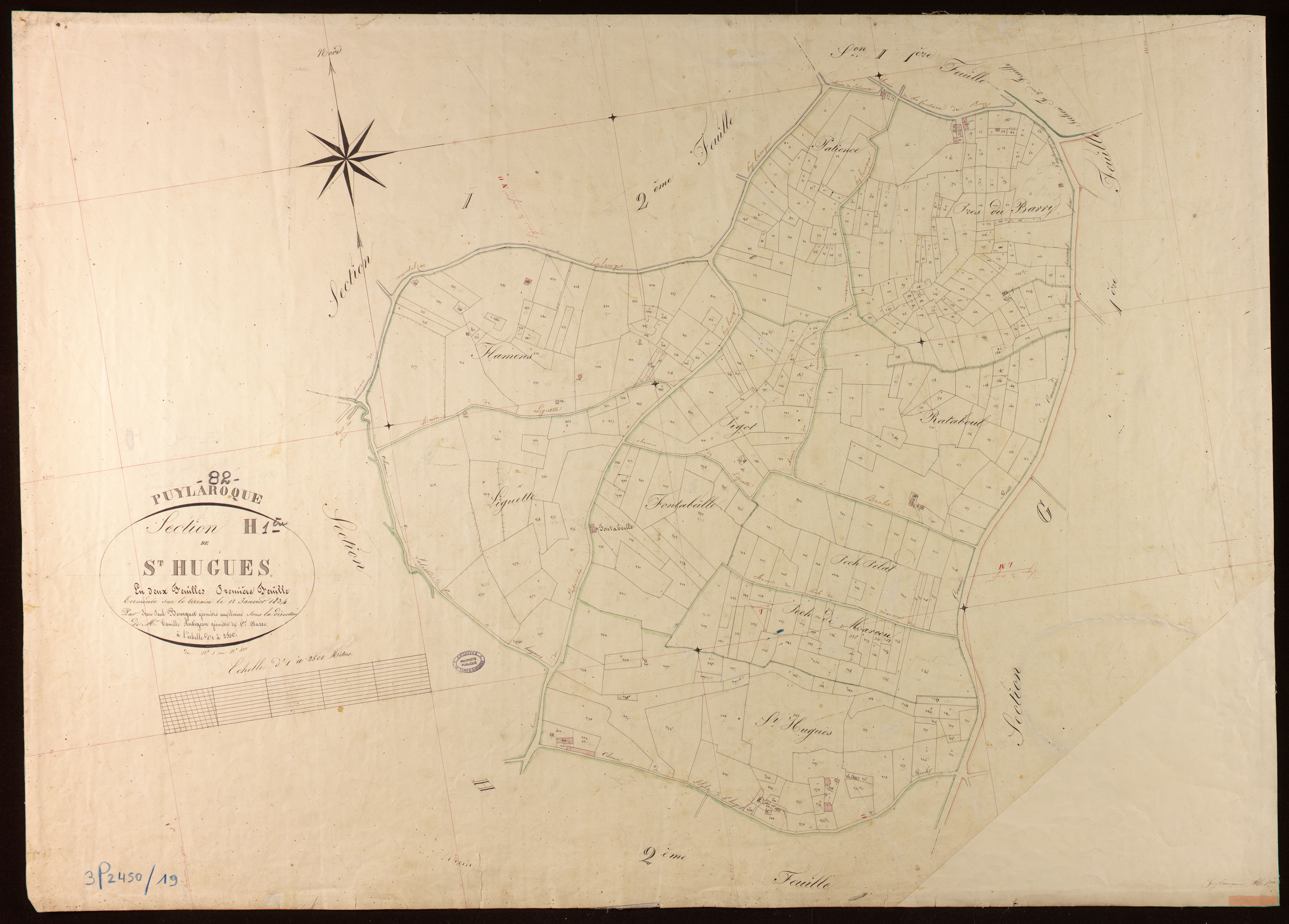 Puylaroque - Section H - Saint-Hugues, 1ère feuille
