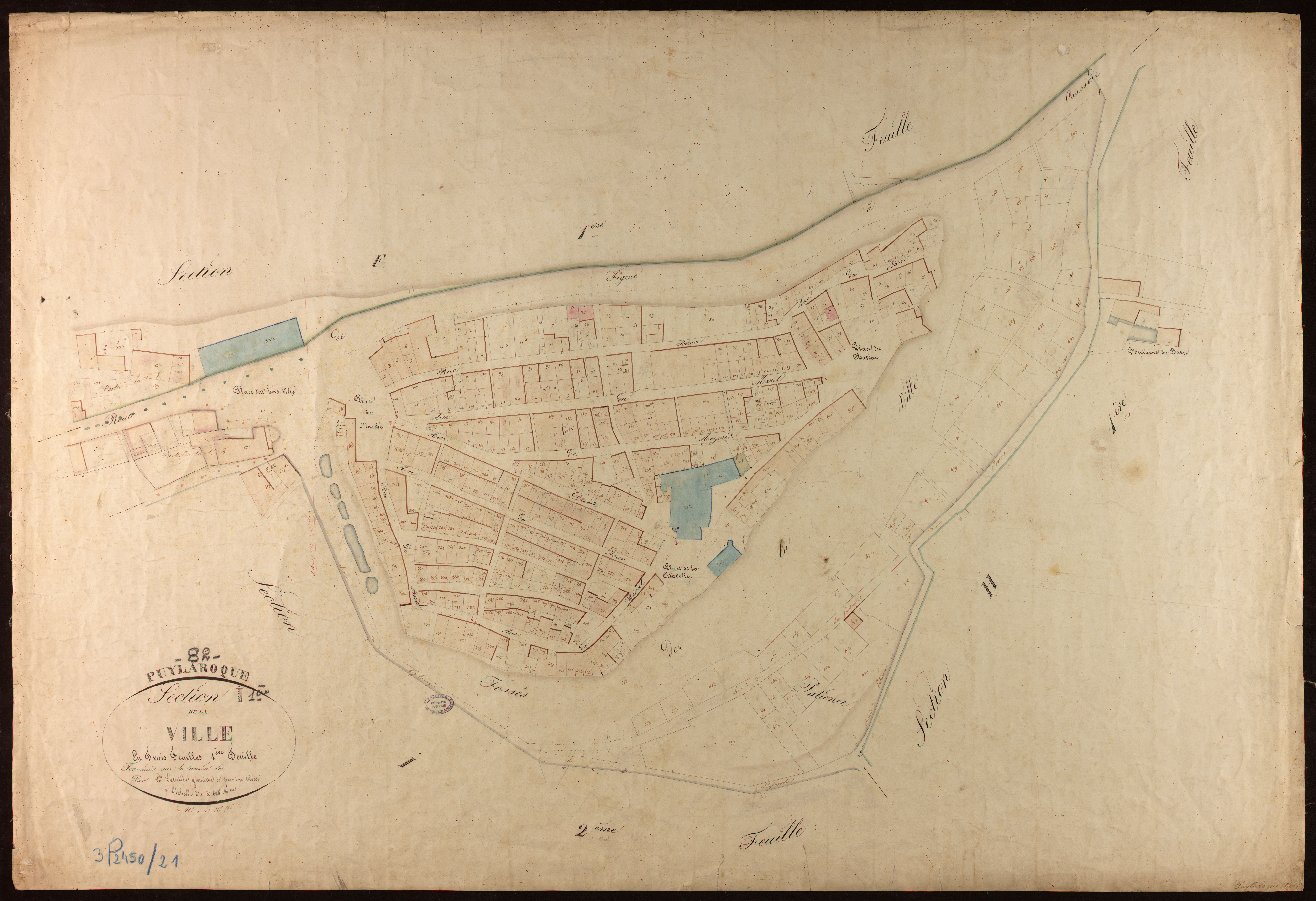 Puylaroque - Section I - La Ville, 1ère feuille