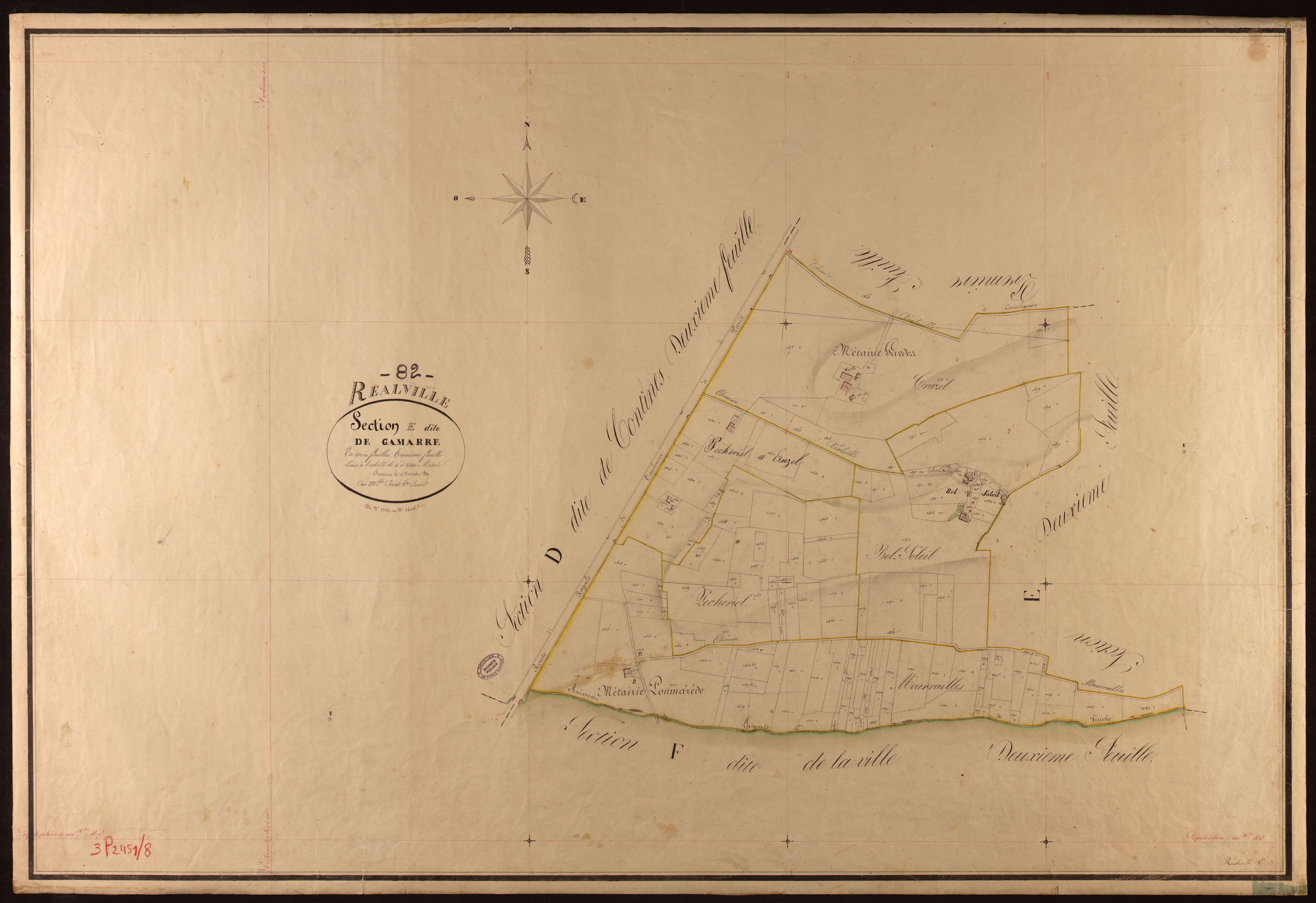 Réalville - Section E - Gamarre, 3e feuille