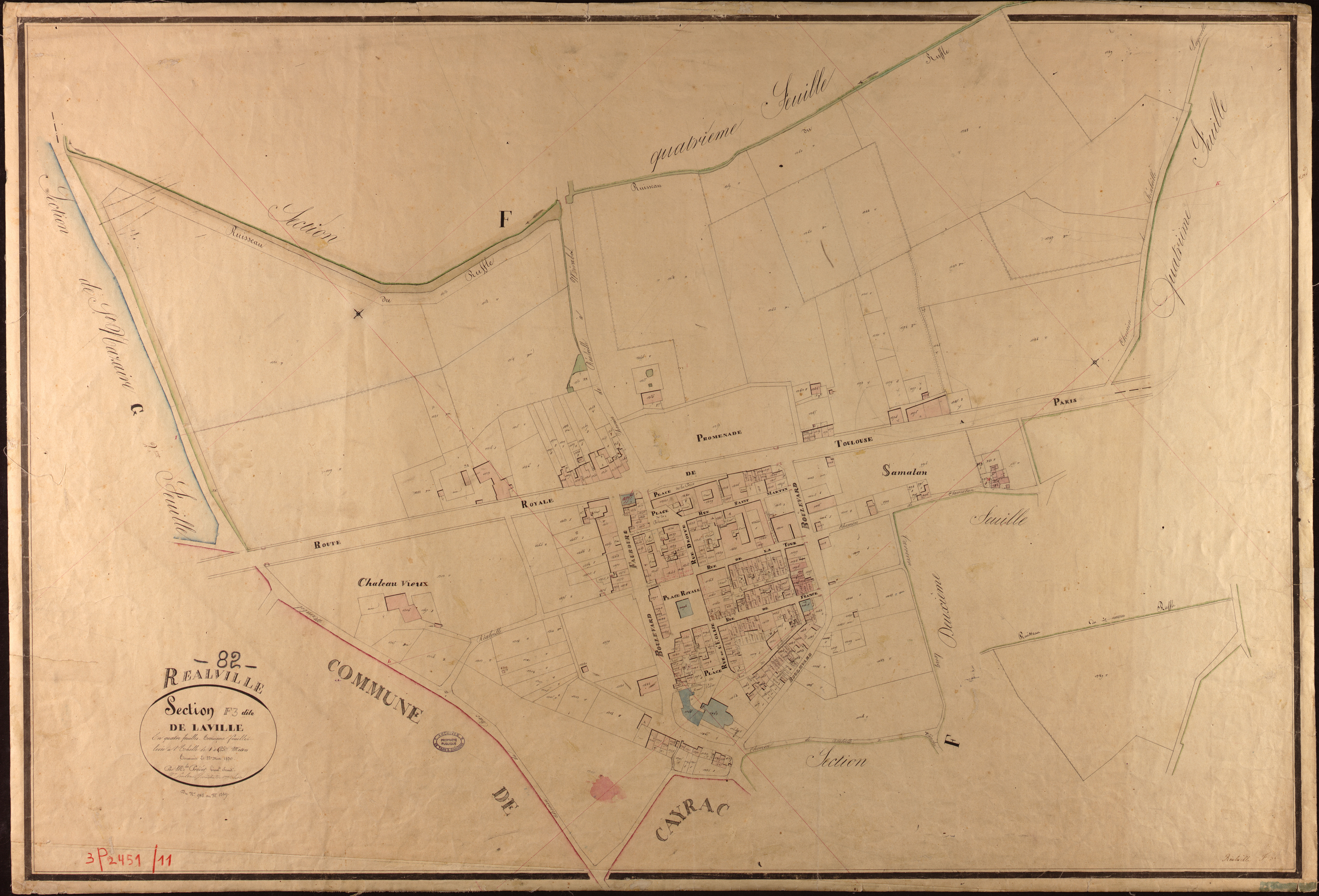 Réalville - Section F - La Ville, 3e feuille