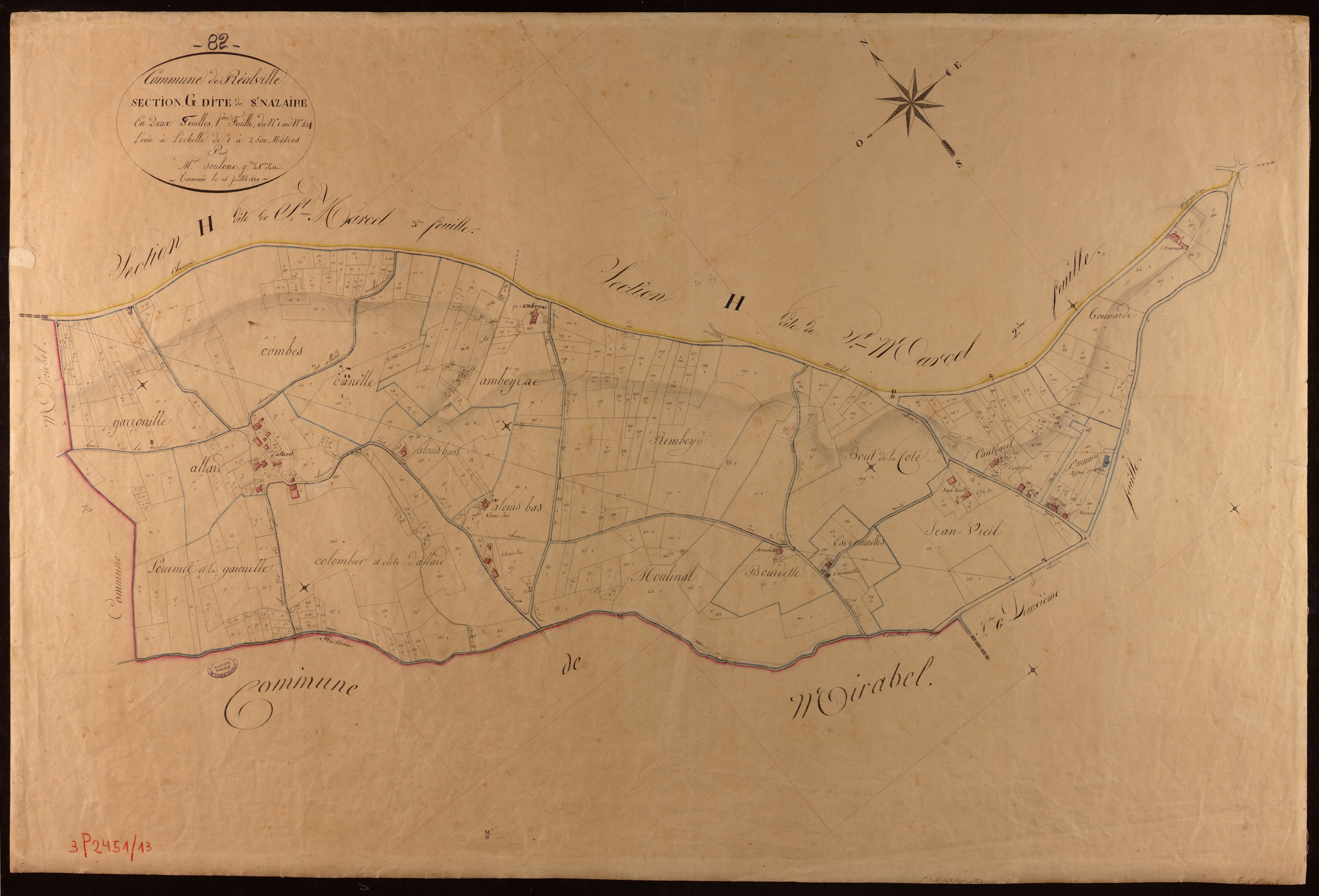 Réalville - Section G - Saint-Nazaire, 1ère feuille
