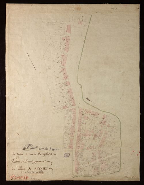 Reyniès - Section B - Reyniès, 2e feuille : développement du village