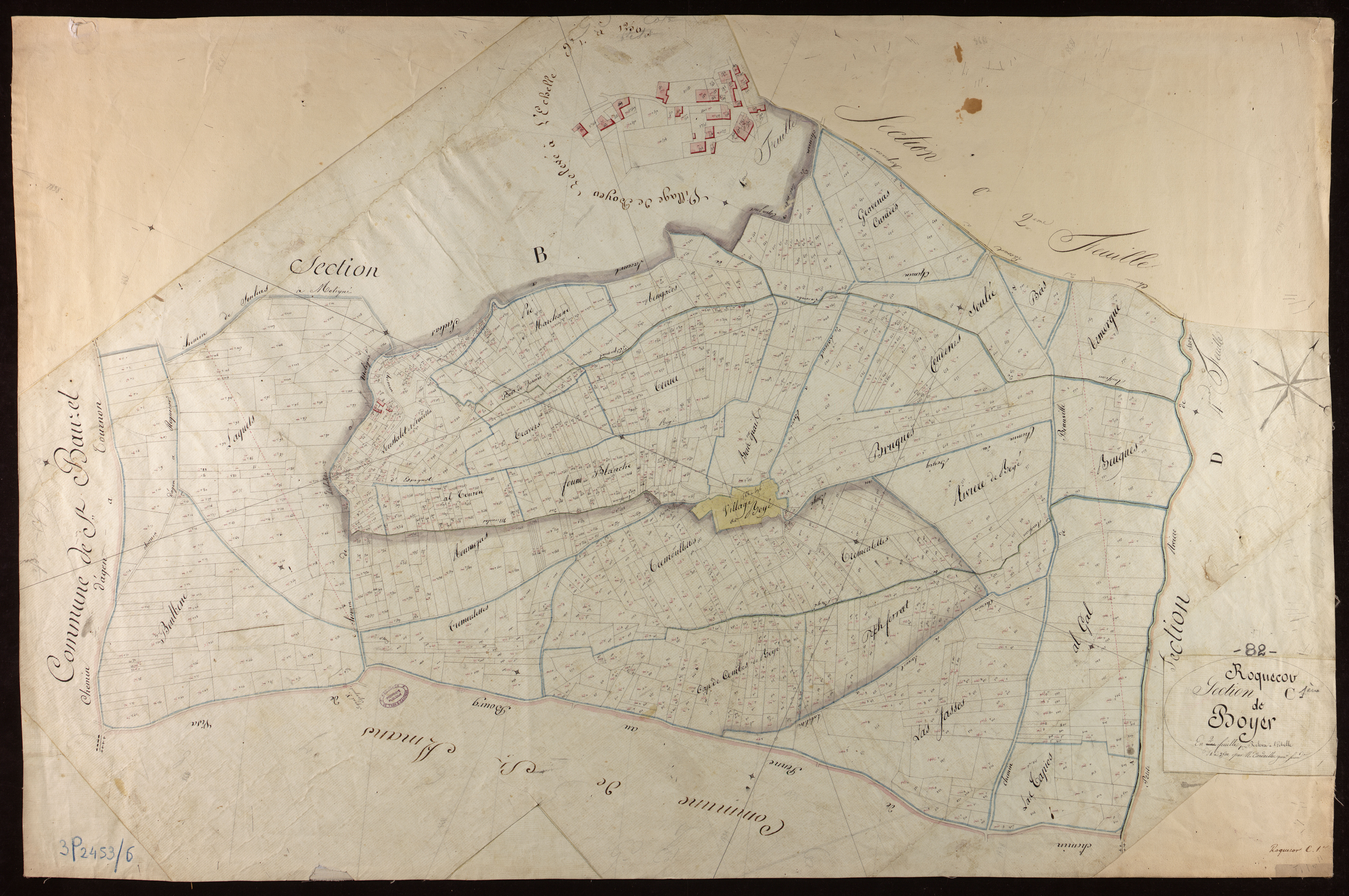 Roquecor - Section C - Boyer, 1ère feuille