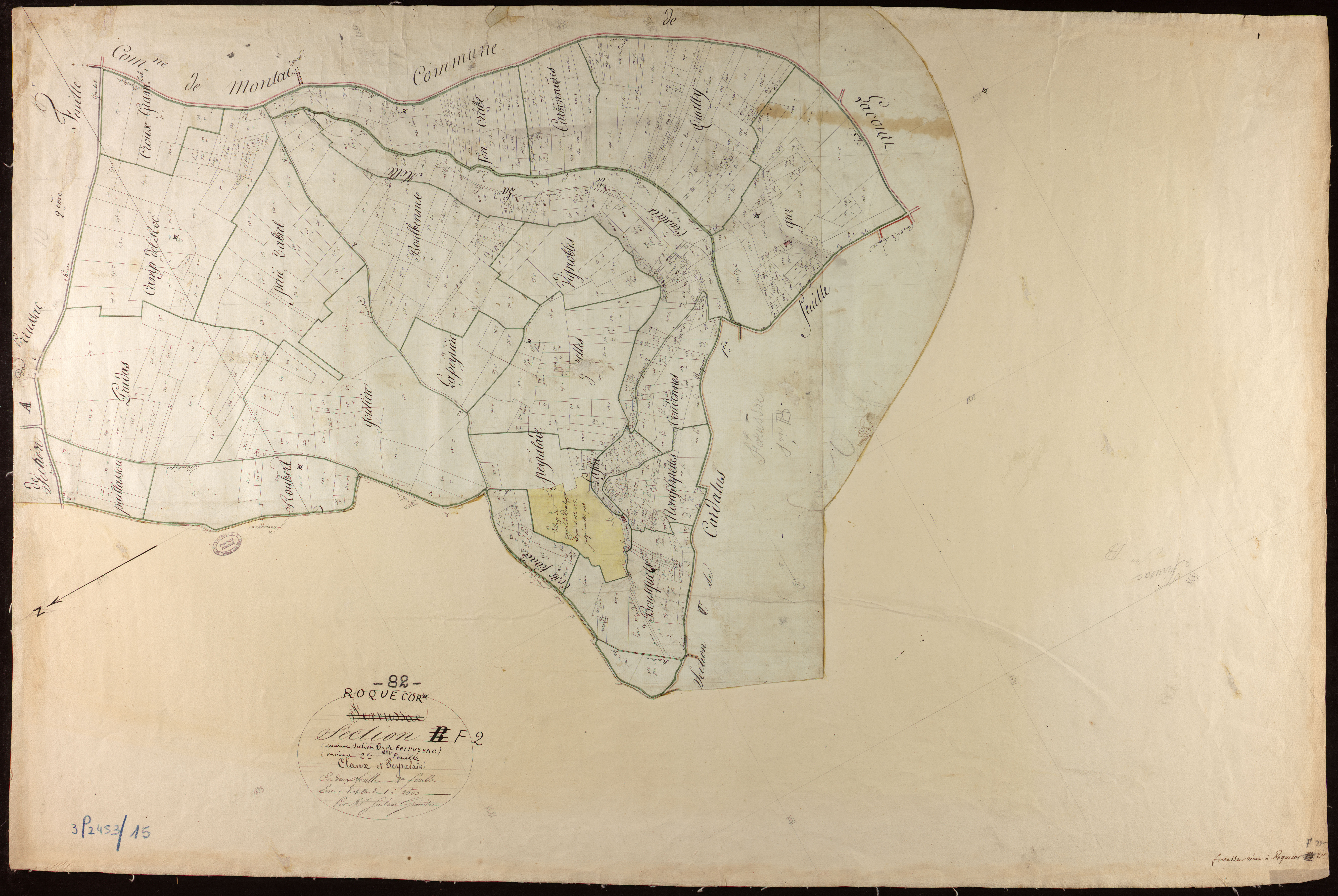Roquecor - Section F - Le Claux et Peyralade, 2e feuille