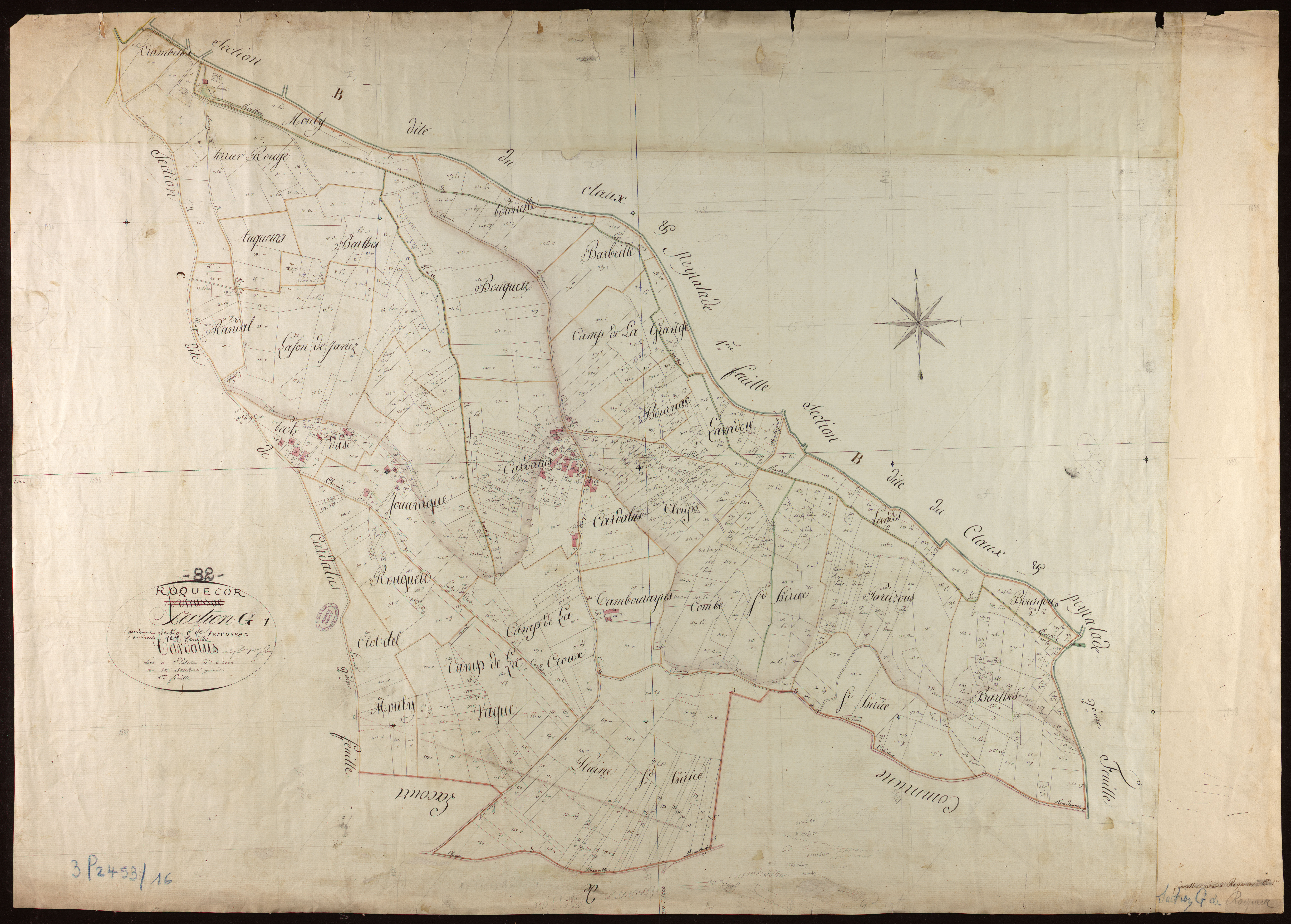 Roquecor - Section G - Cardalus, 1ère feuille