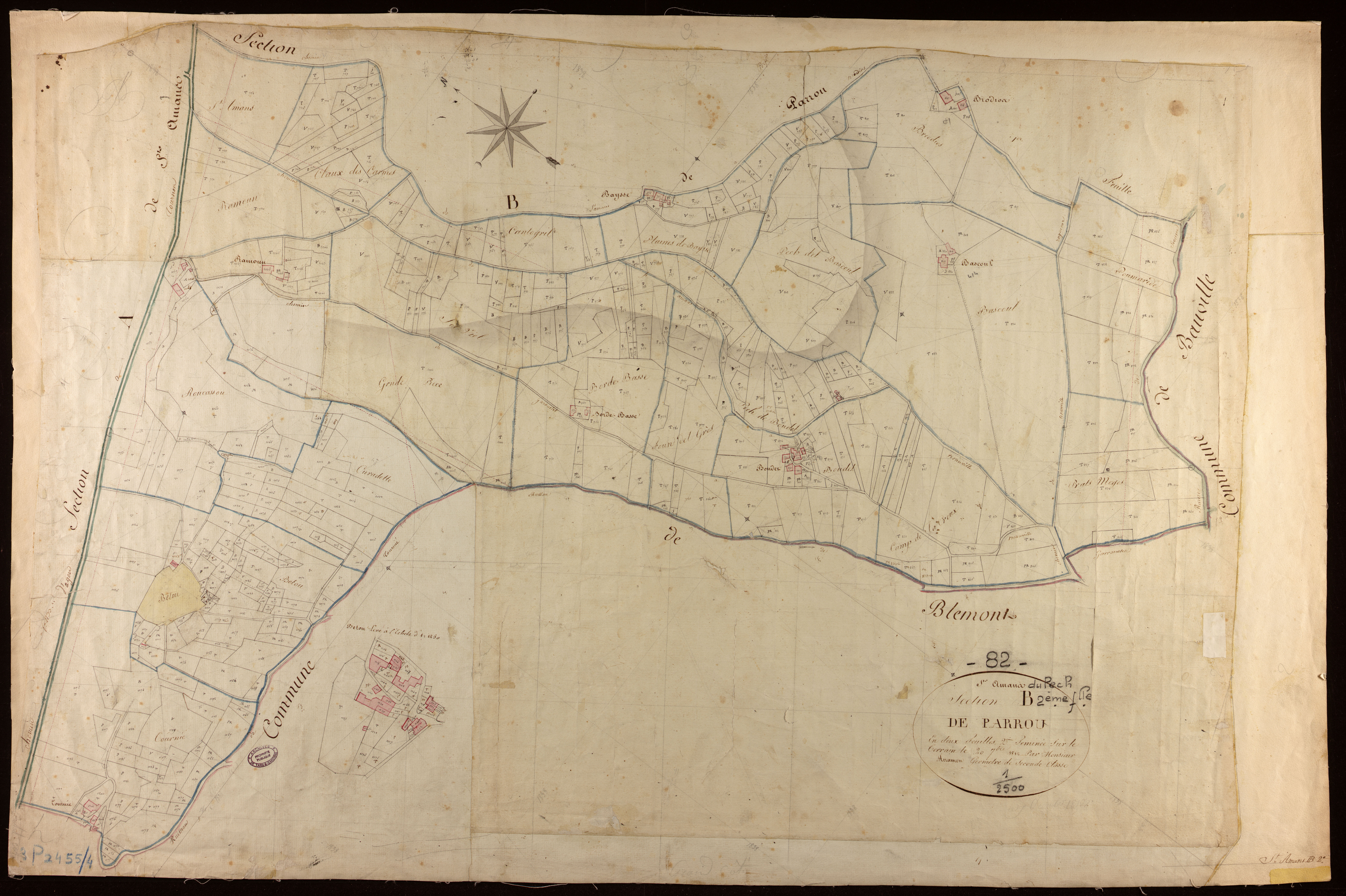 Saint-Amans-du-Pech - Section B - Parrou, 2e feuille