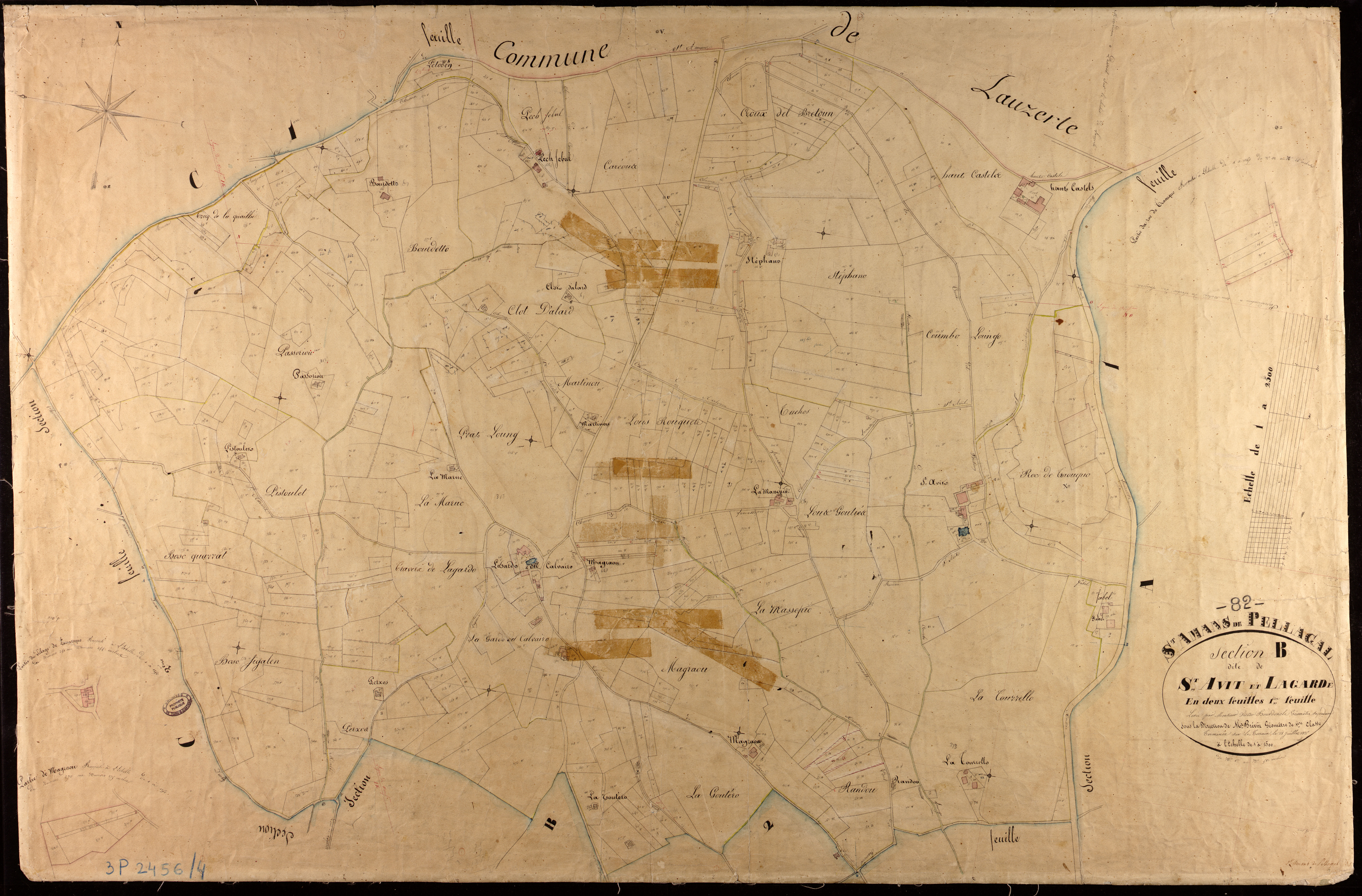Saint-Amans-de-Pellagal - Section B - Saint-Avit et Lagarde, 1ère feuille
