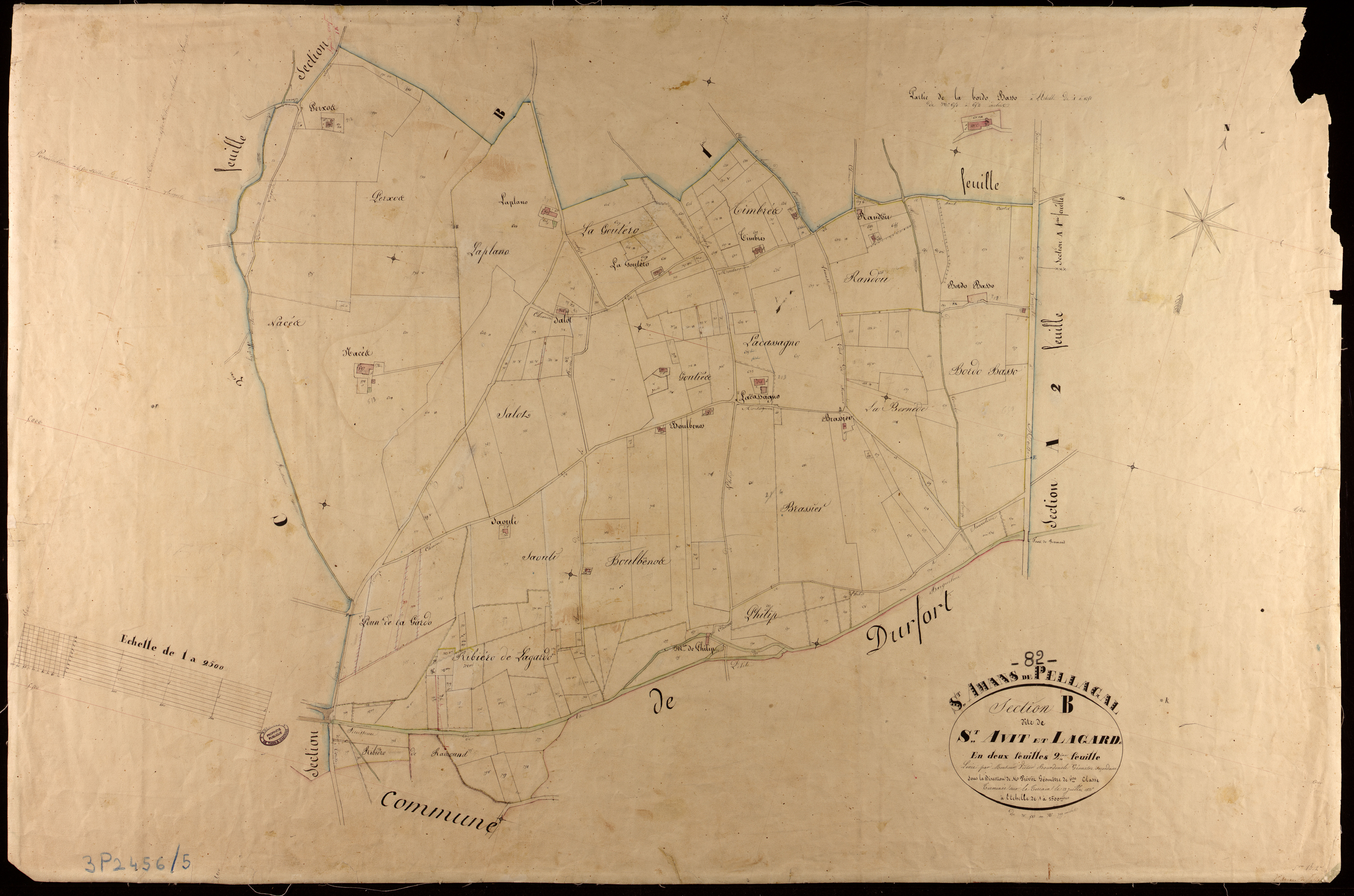 Saint-Amans-de-Pellagal - Section B - Saint-Avit et Lagarde, 2e feuille