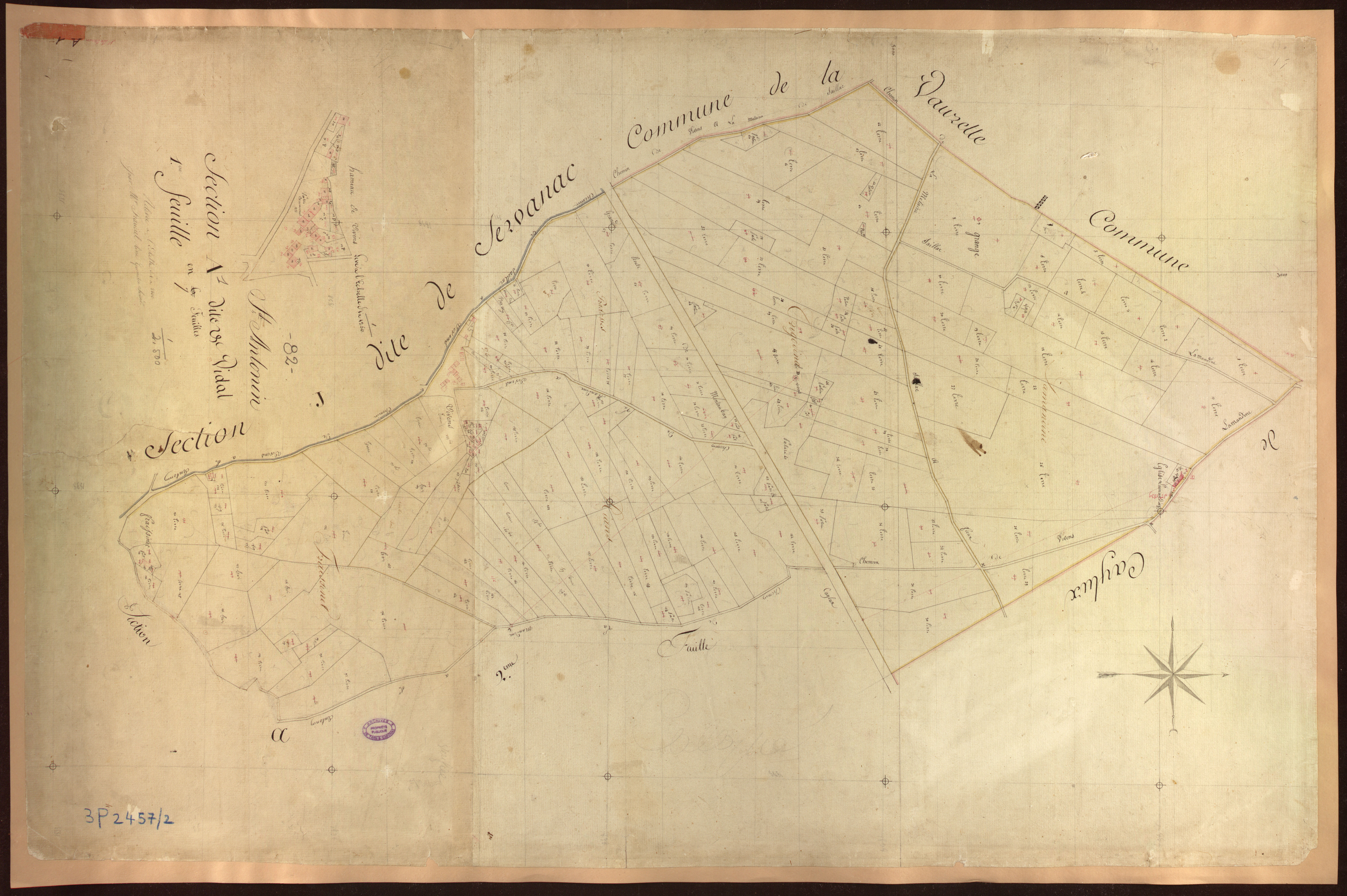 Saint-Antonin-Noble-Val - Section A - Vidal, 1ère feuille