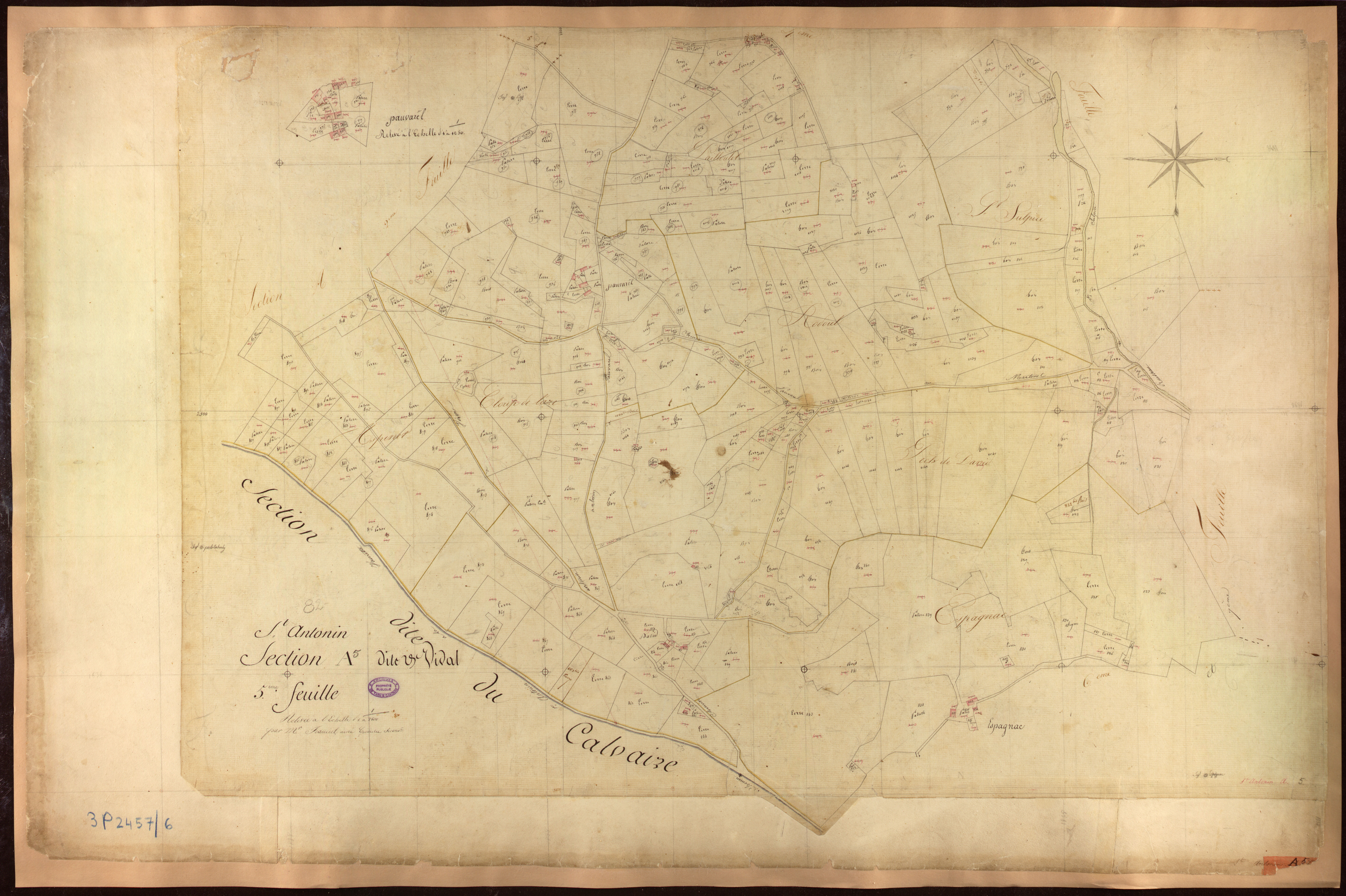 Saint-Antonin-Noble-Val - Section A - Vidal, 5e feuille