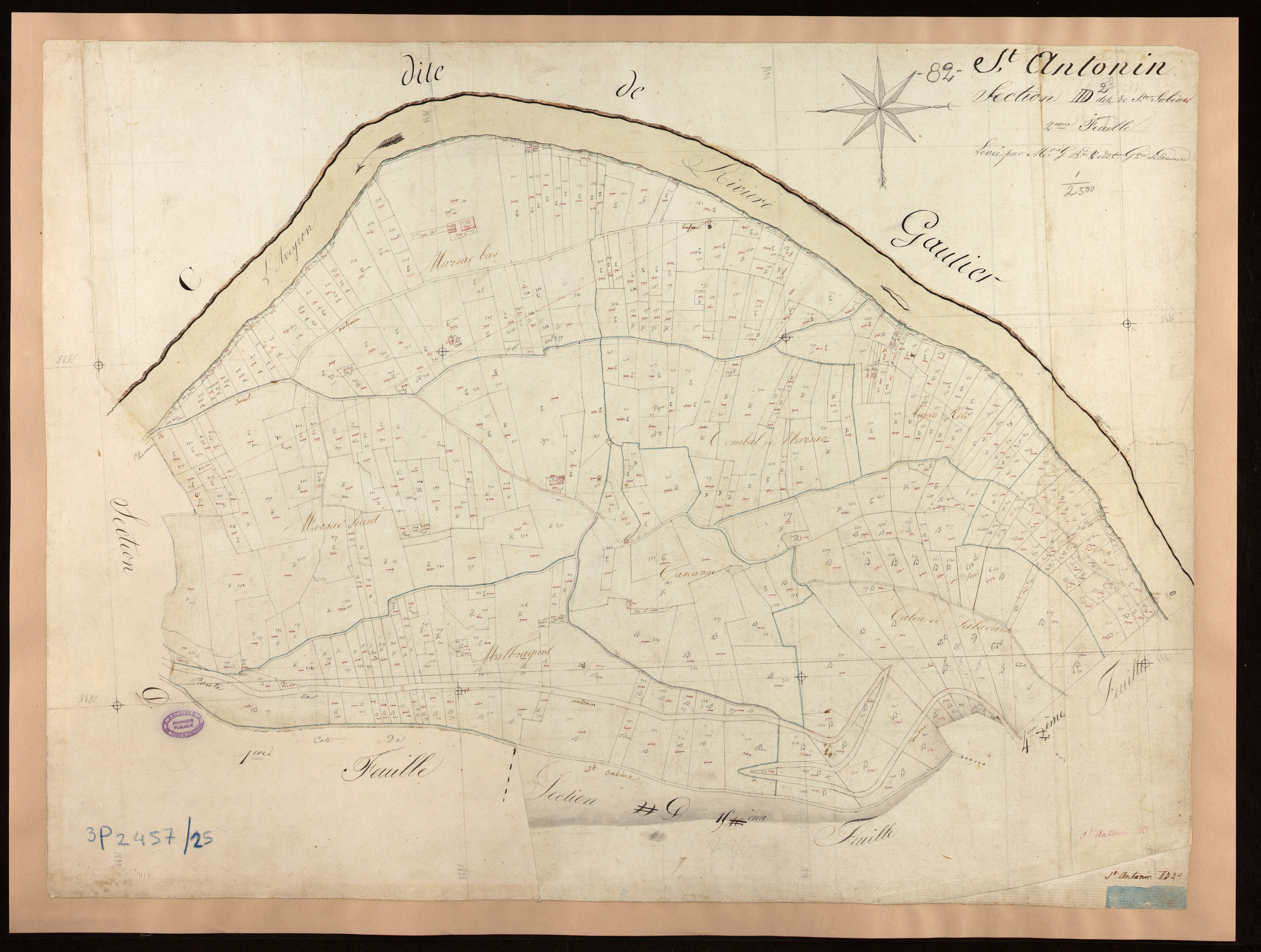Saint-Antonin-Noble-Val - Section D - Sainte-Sabine, 2e feuille