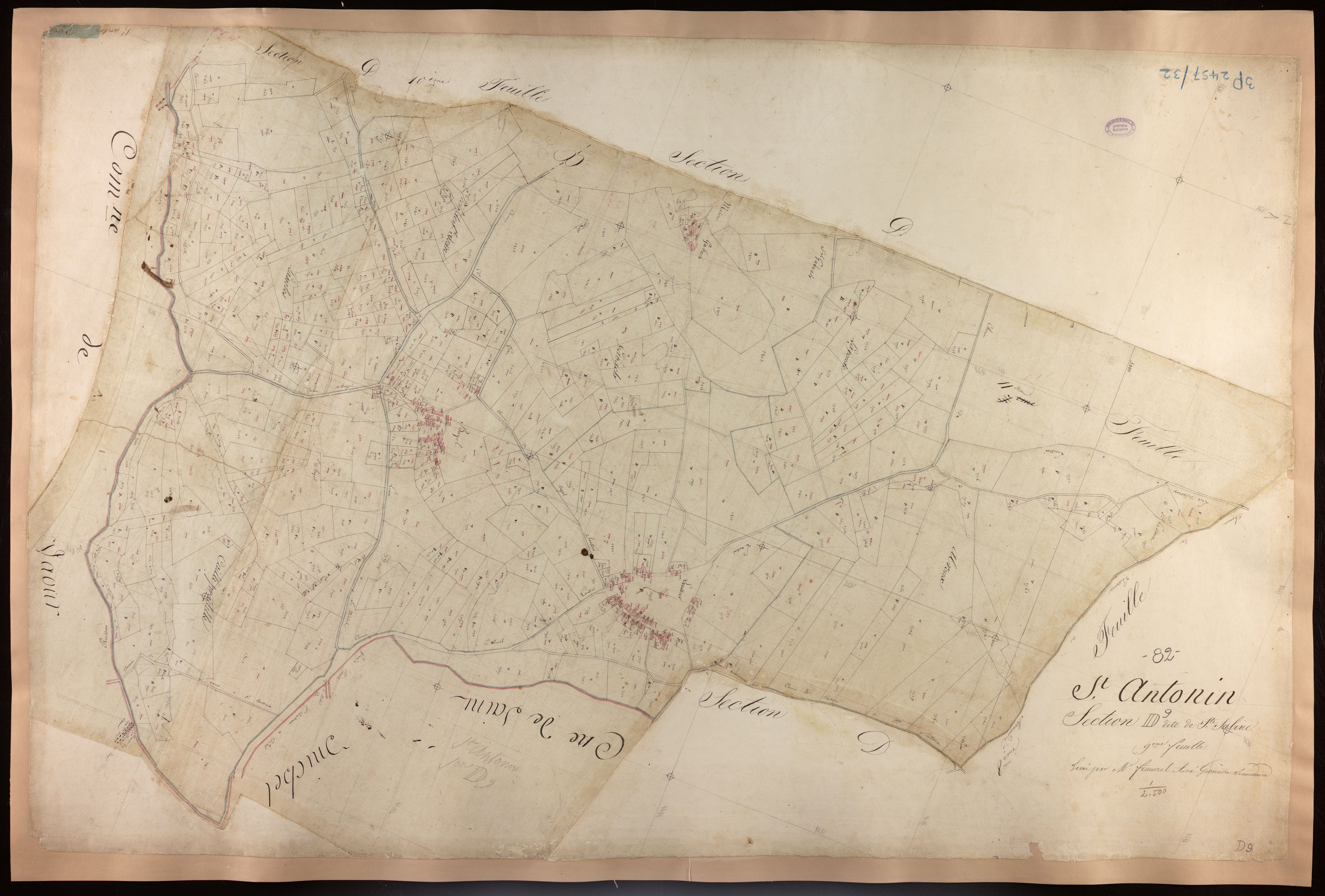 Saint-Antonin-Noble-Val - Section D - Sainte-Sabine, 9e feuille