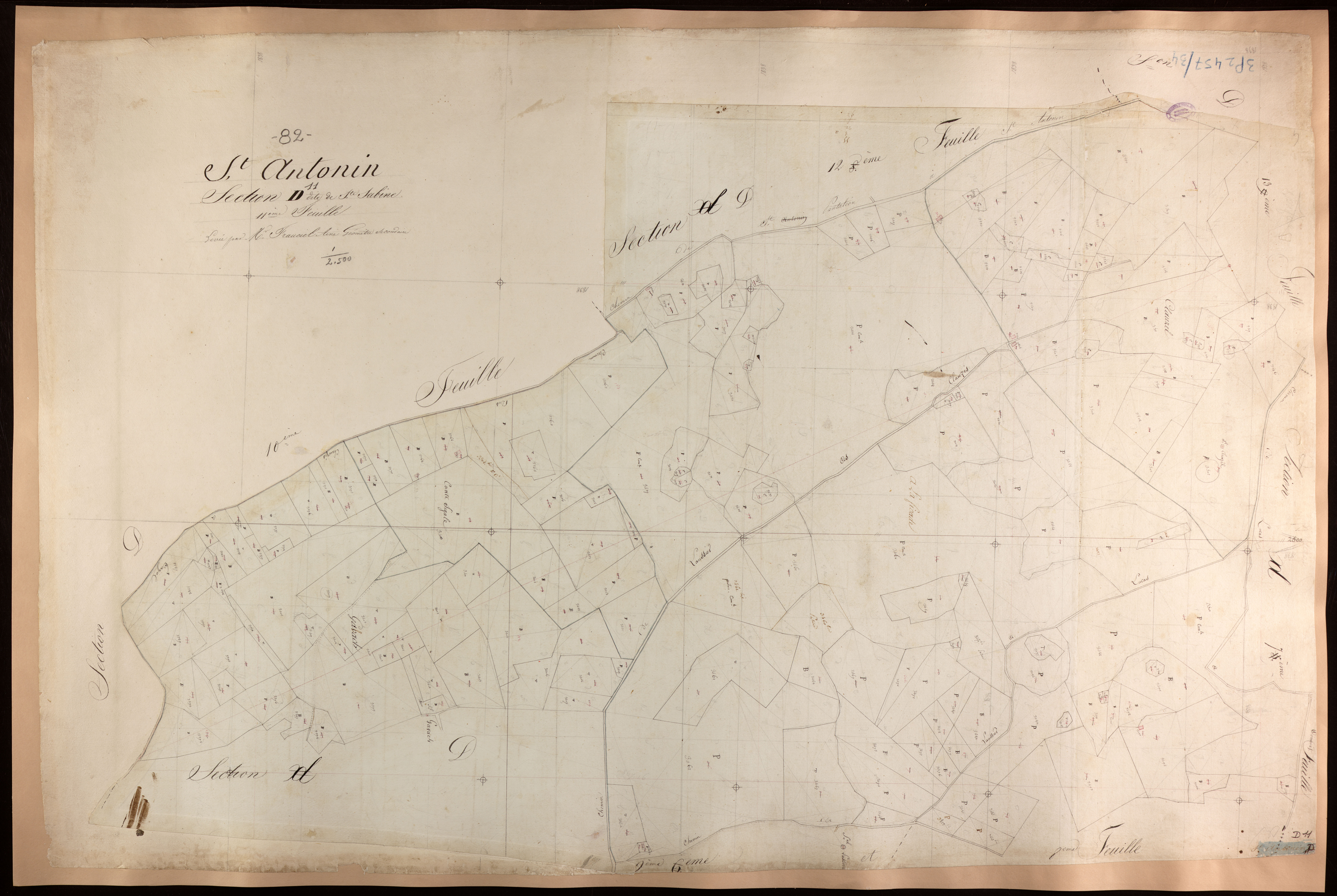 Saint-Antonin-Noble-Val - Section D - Sainte-Sabine, 11e feuille