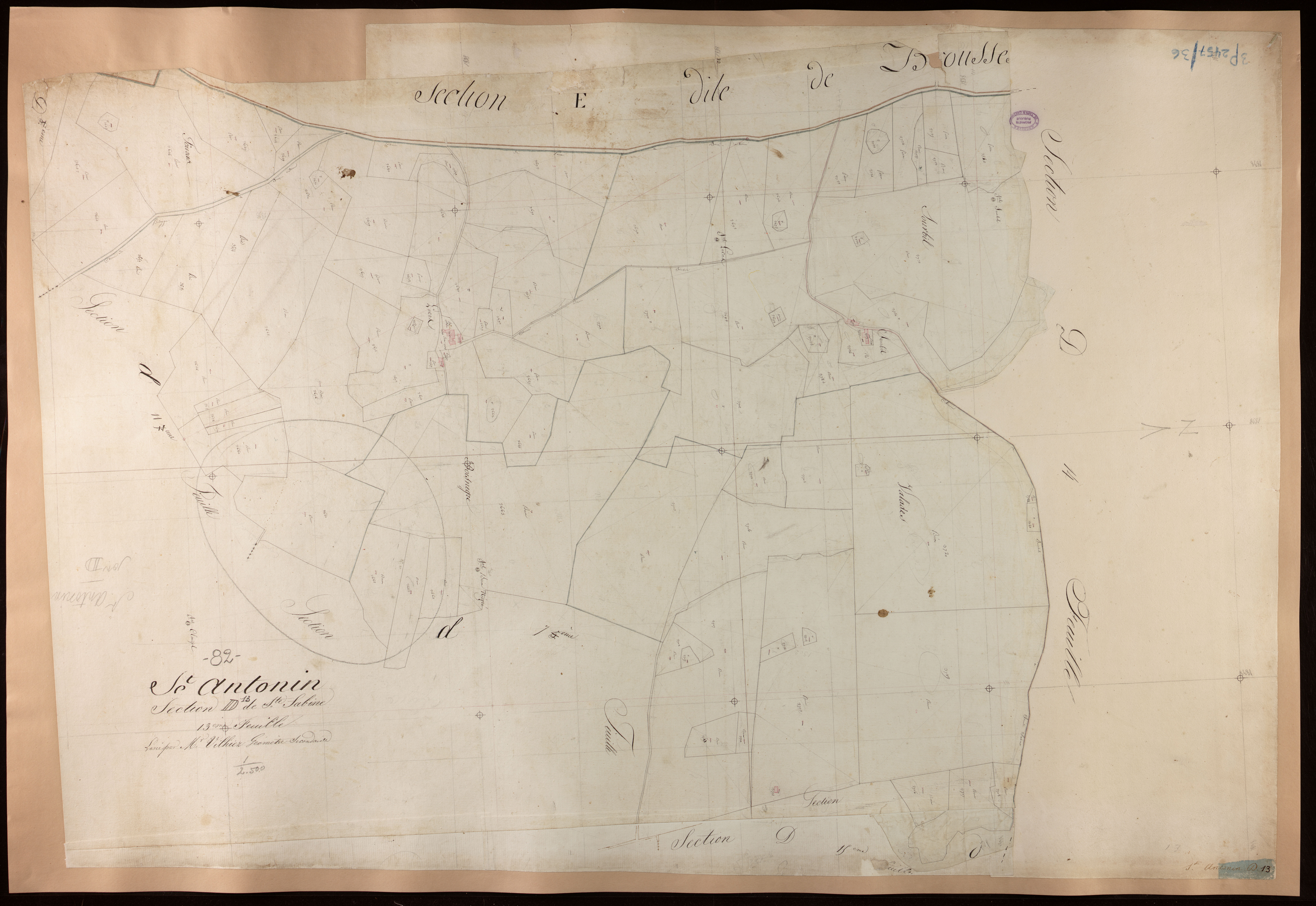 Saint-Antonin-Noble-Val - Section D - Sainte-Sabine, 13e feuille