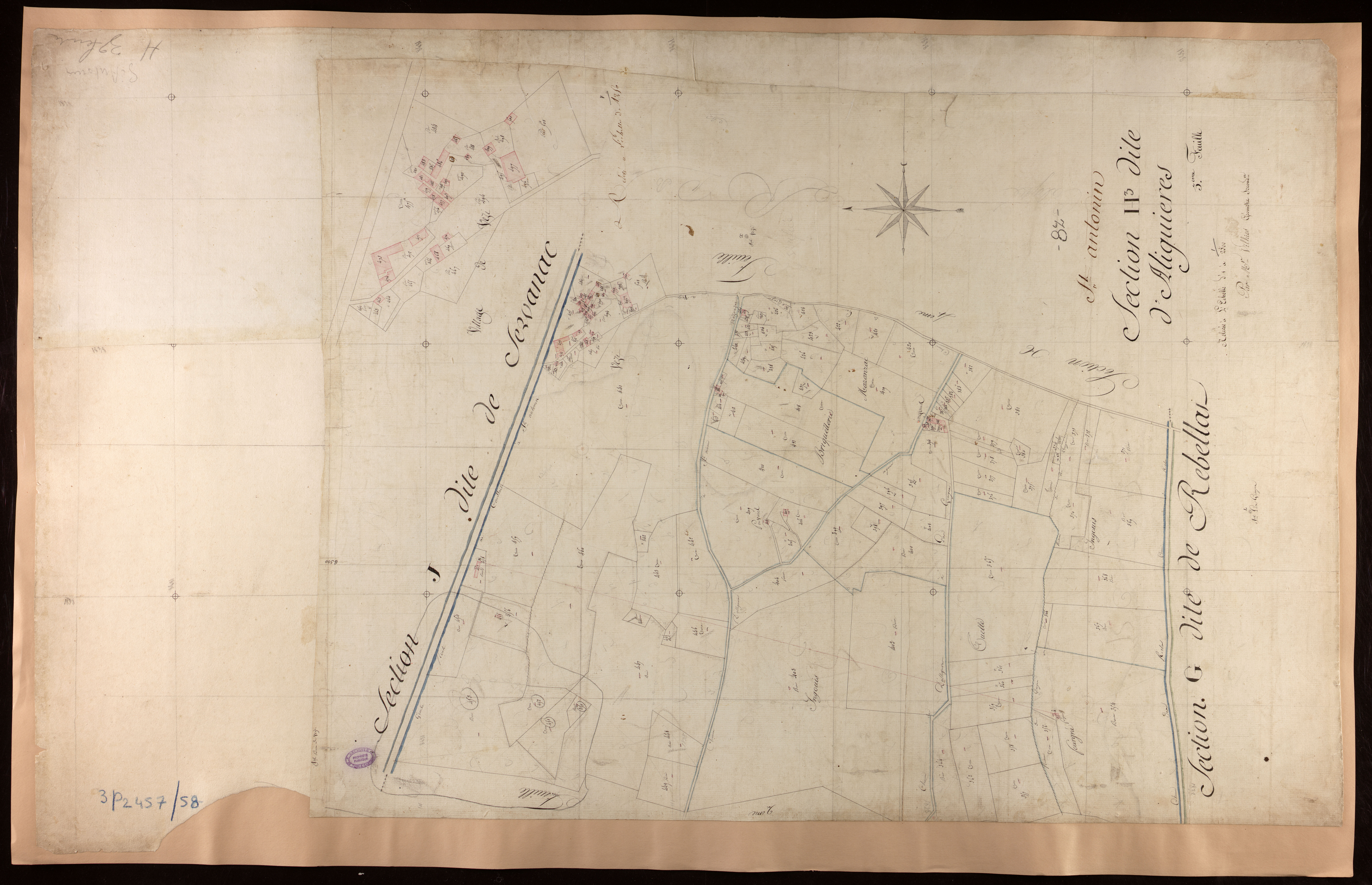 Saint-Antonin-Noble-Val - Section H - Aliguières, 3e feuille